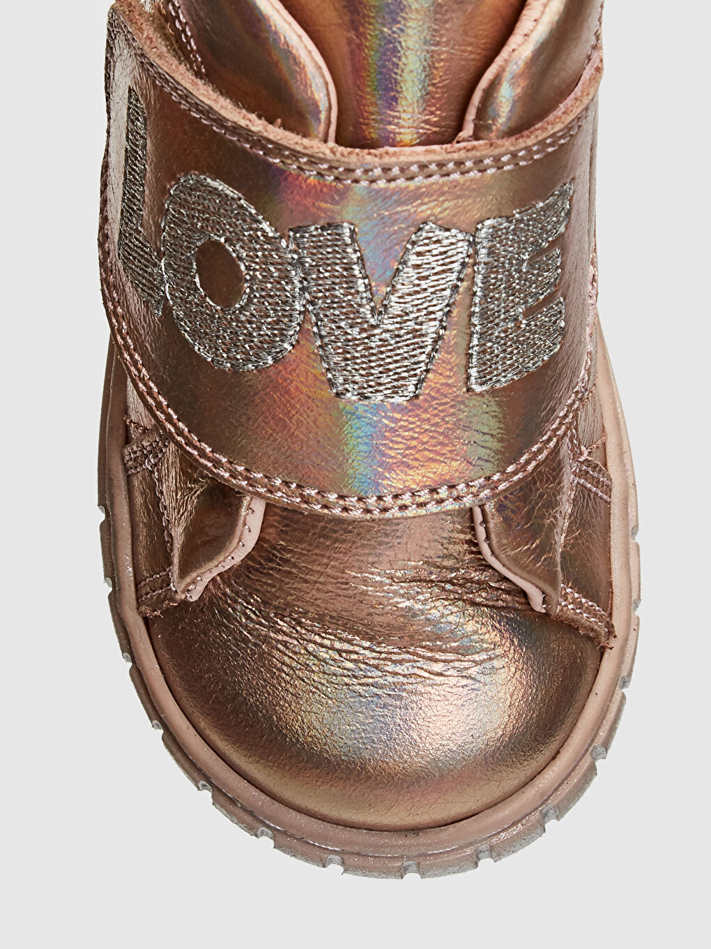 Sarı Kız Bebek Cırt Cırtlı Hakiki Deri Ayakkabı.-5