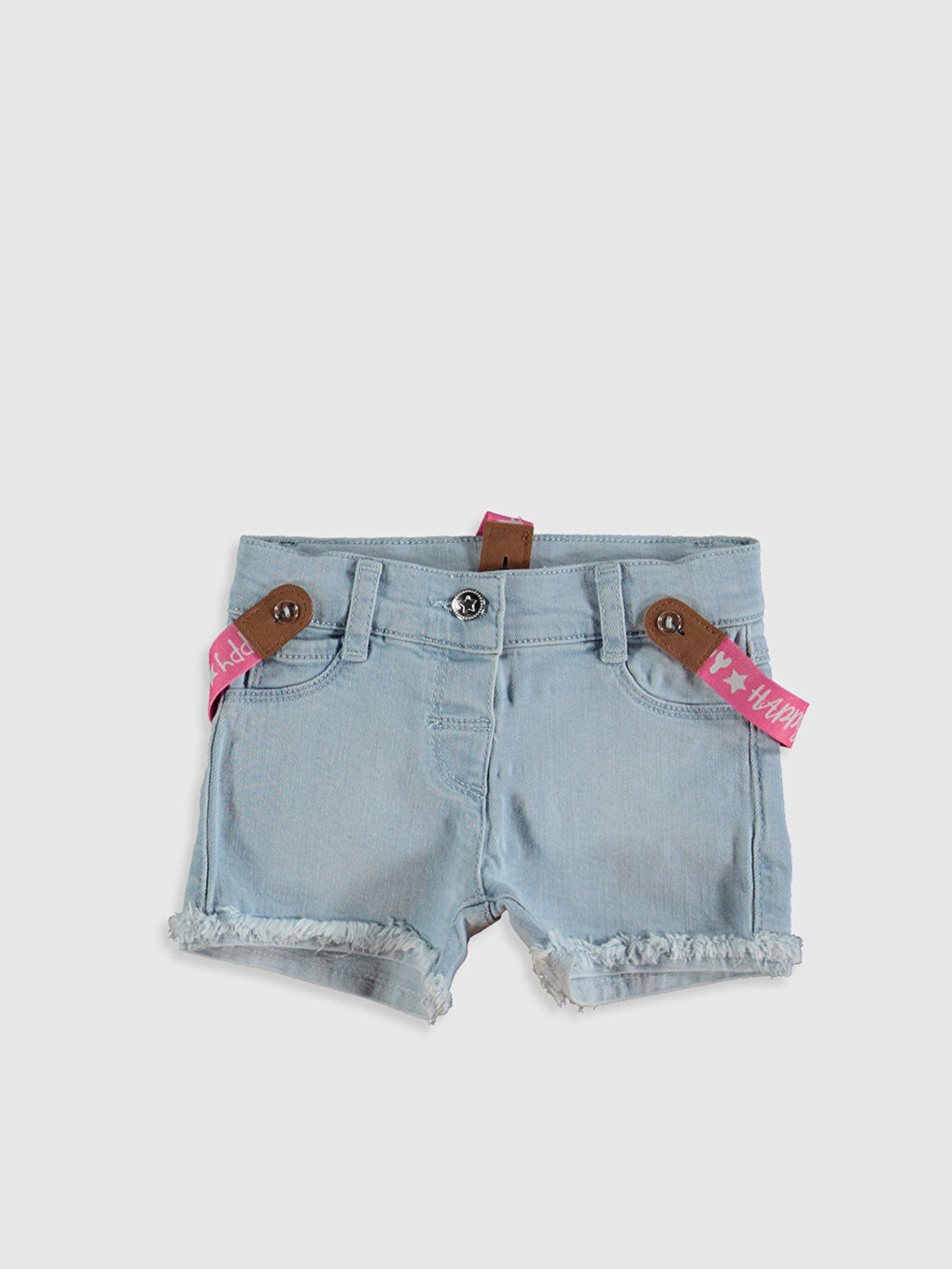 İndigo Kız Bebek Jean Şort ve Pantolon Askısı-1