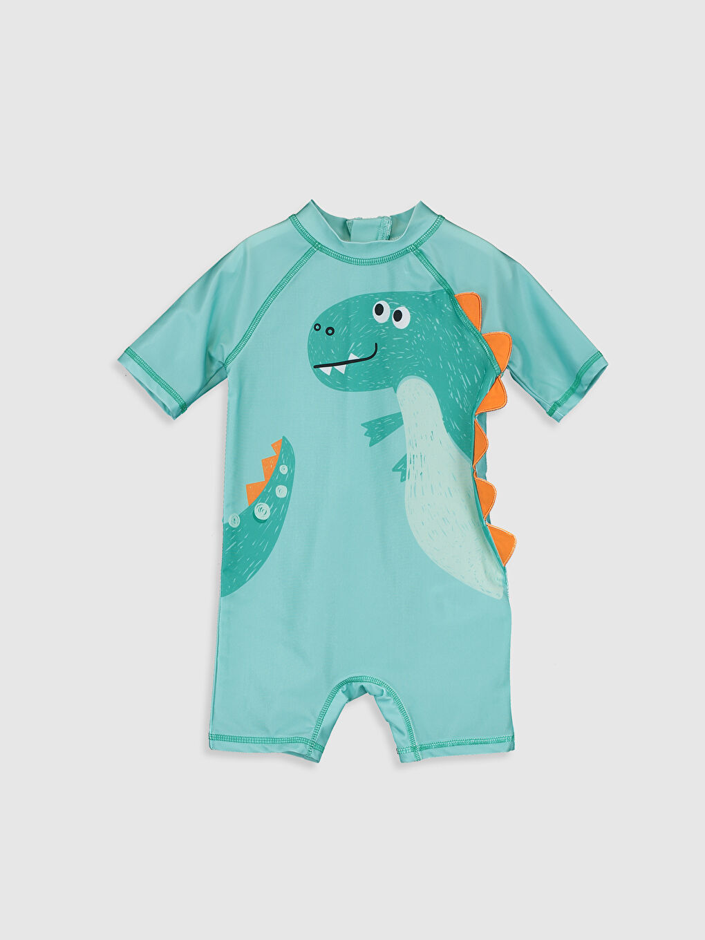 Maillot de bain bébé garçon imprimé à manches courtes et col rond