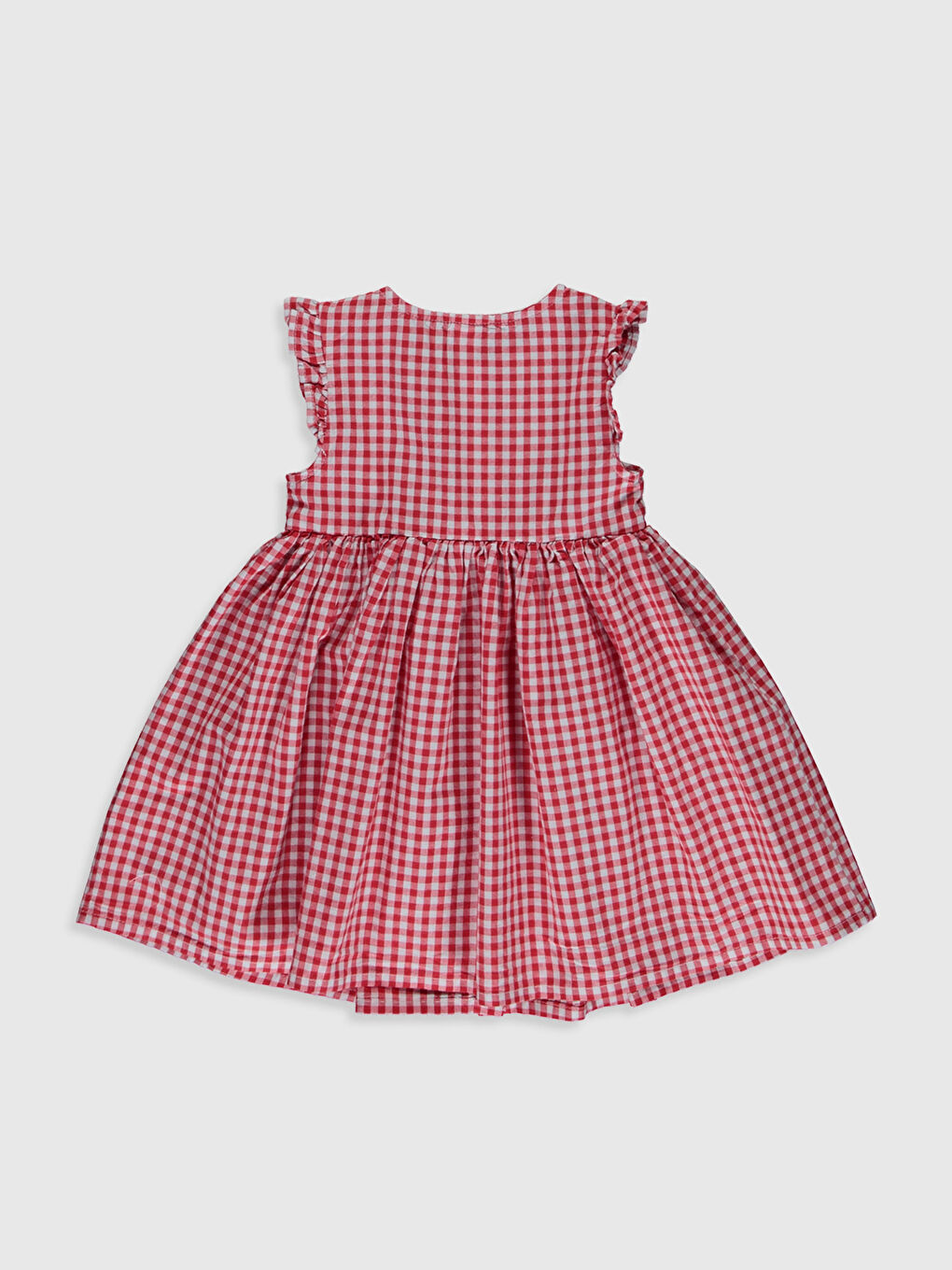 Kırmızı Bisiklet Yaka Kız Bebek Elbise-1