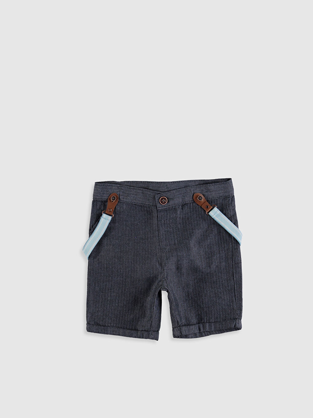 Mavi Kısa Kollu Erkek Bebek Takım-3