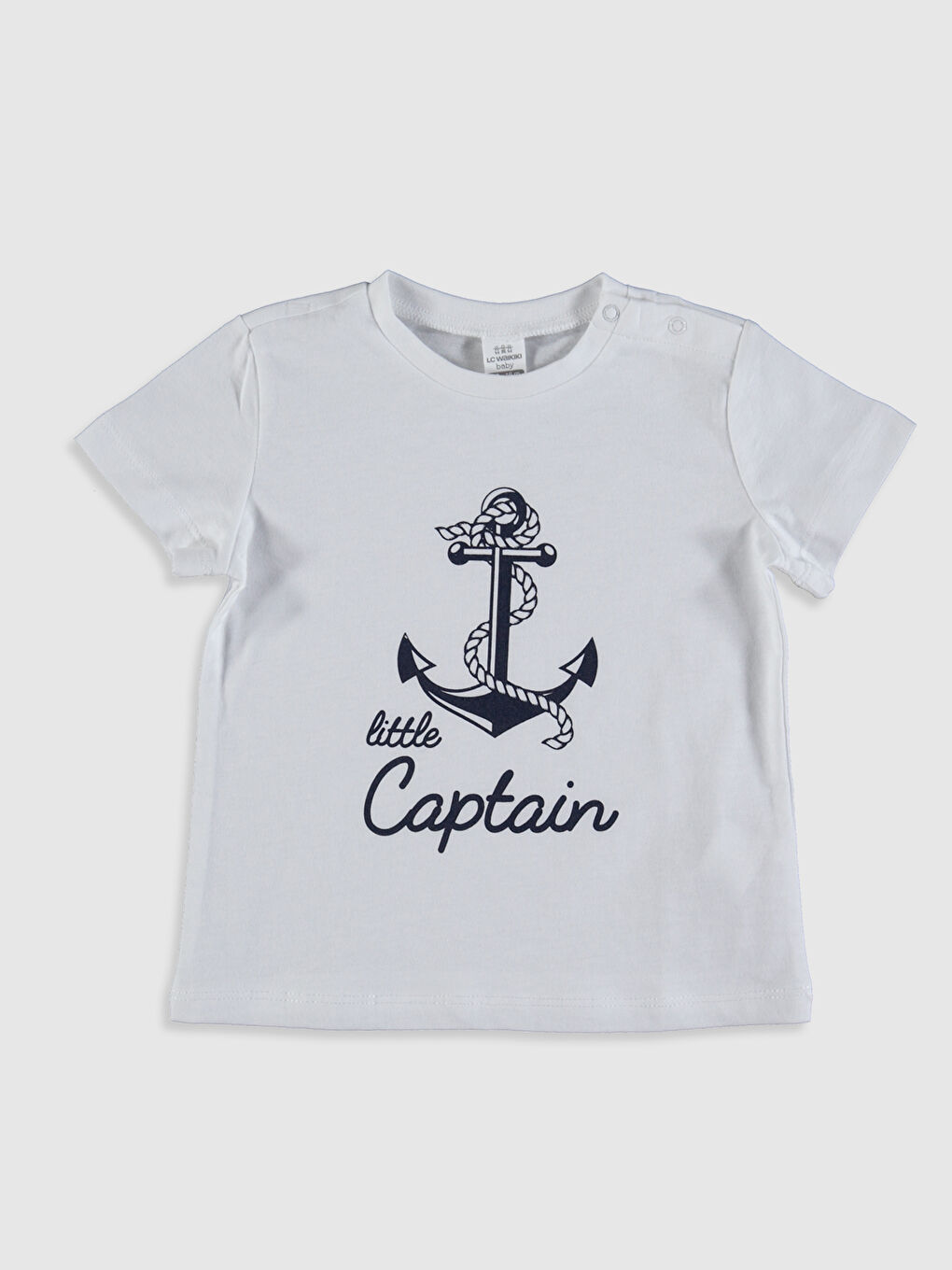 Beyaz Erkek Bebek Baskılı Pamuklu Pijama Takımı-15