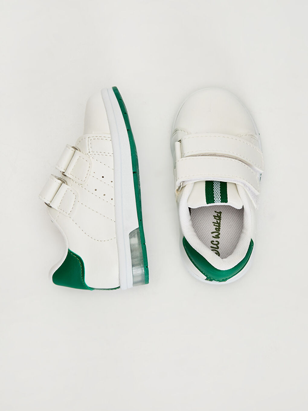 Beyaz Erkek Bebek Işıklı Günlük Bilekli Ayakkabı -1