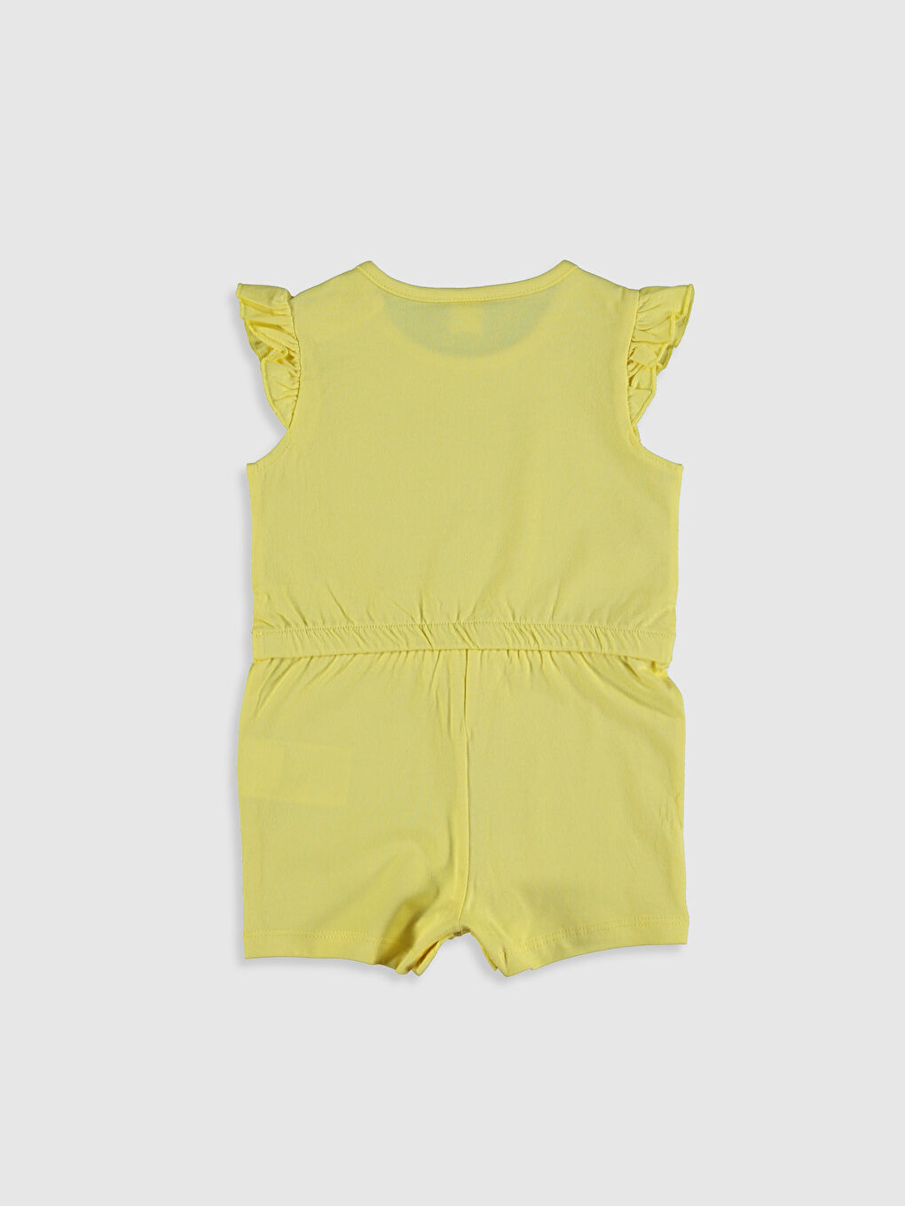 Sarı Bisiklet Yaka Kız Bebek Tulum-1