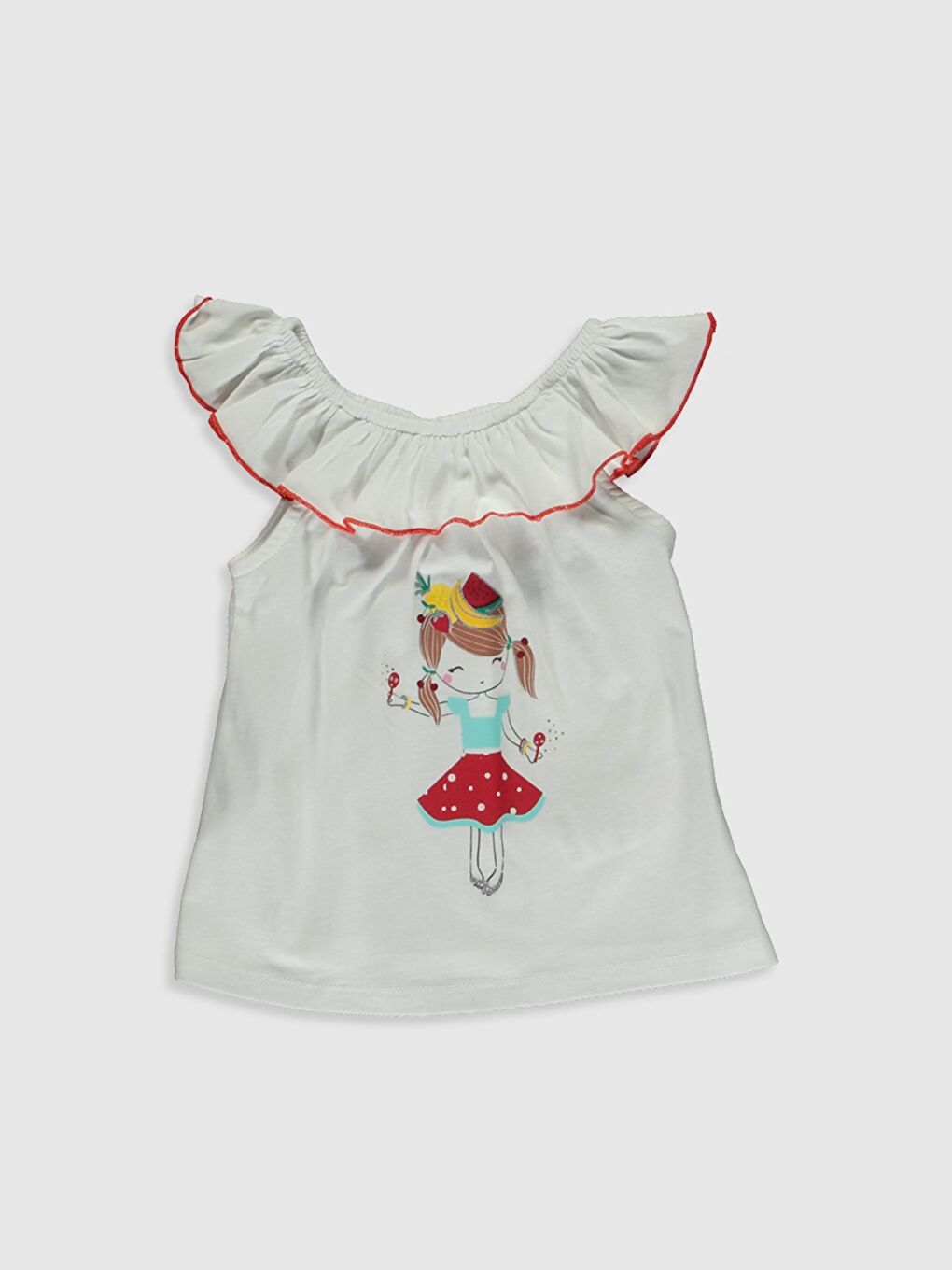 Boat Collar Short Sleeved Baby Girl T-Shirt-2
