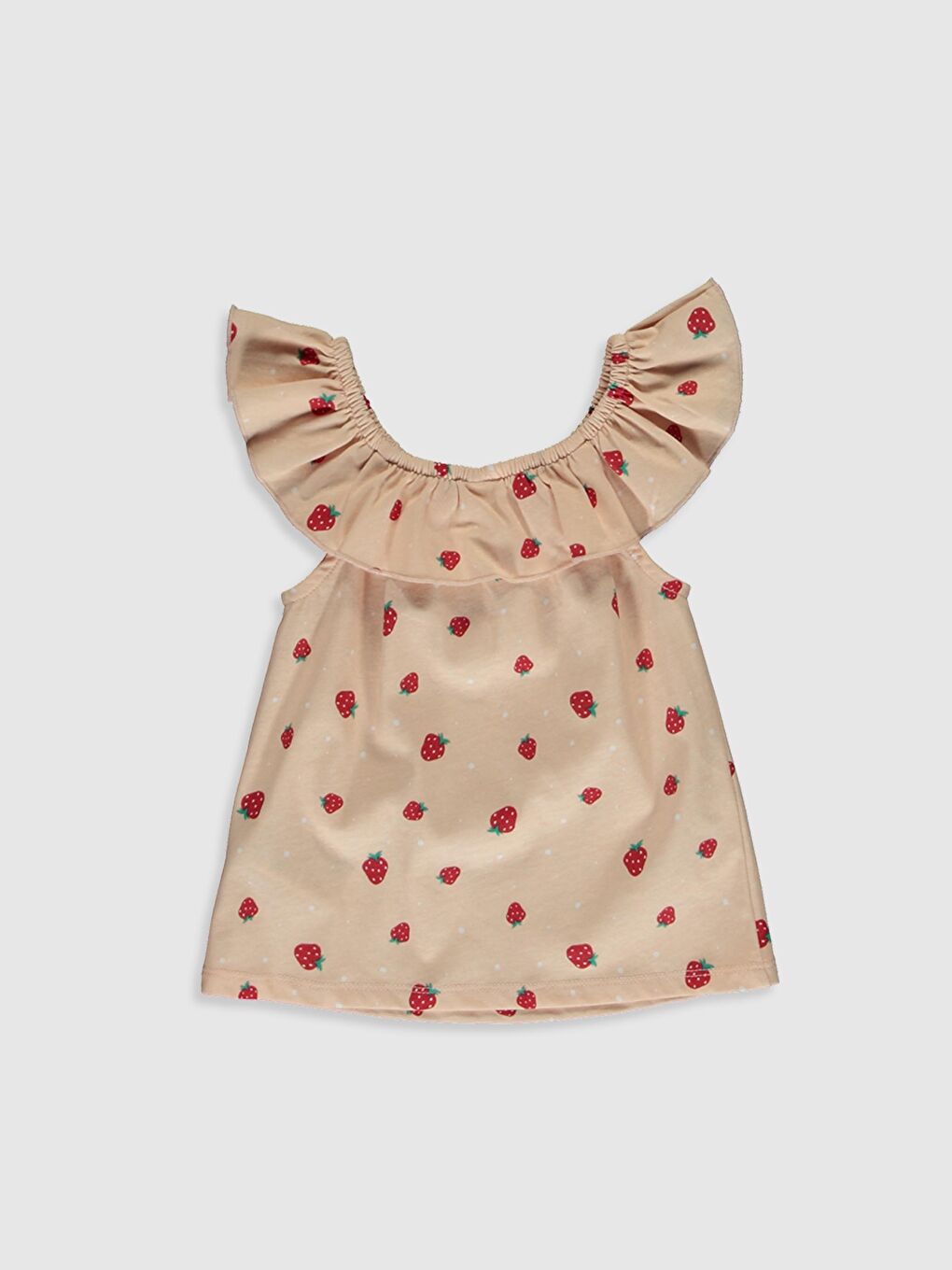 Boat Collar Short Sleeved Baby Girl T-Shirt-3