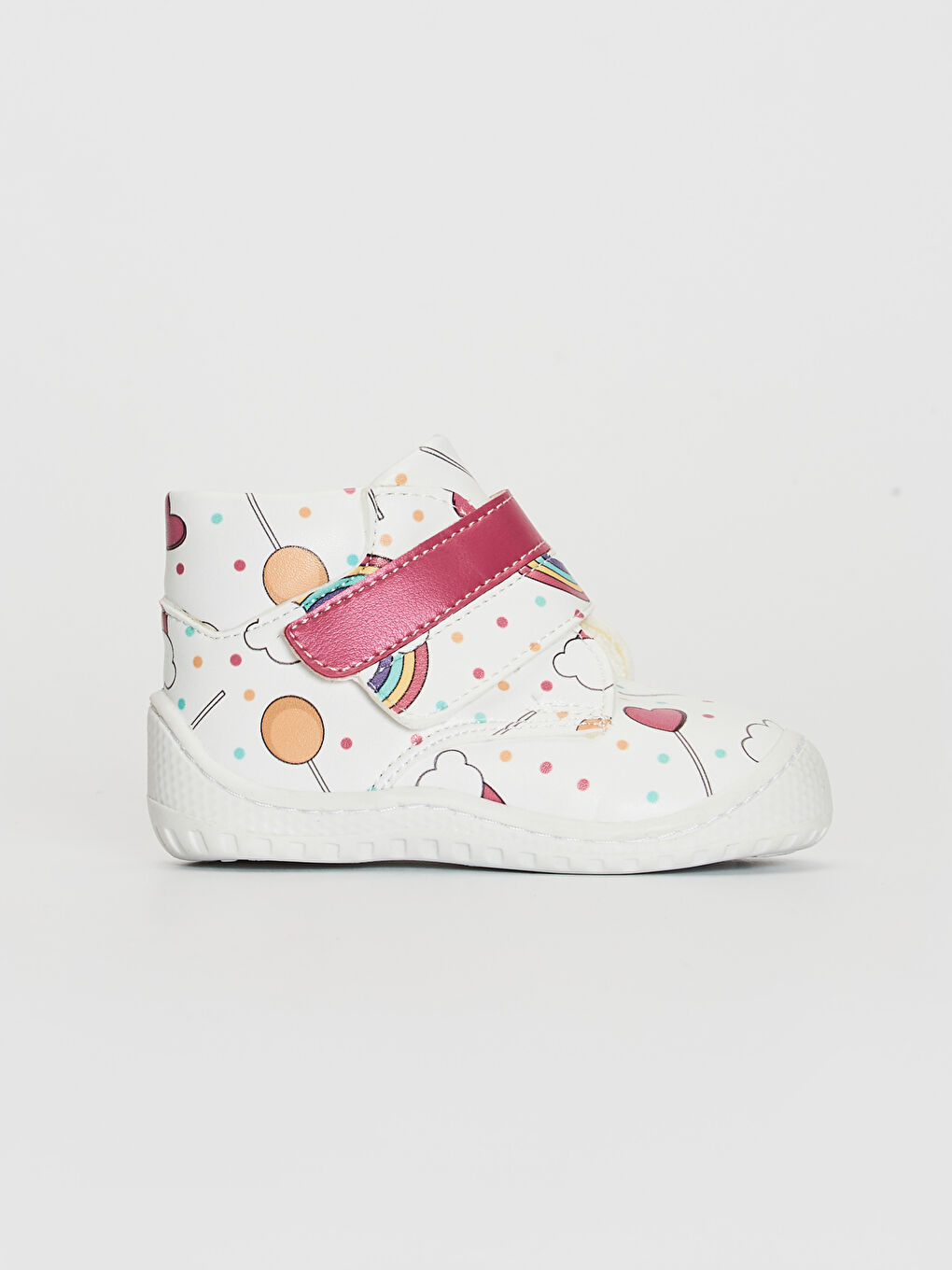 Beyaz Kız Bebek Anatomik Taban İlk Adım Ayakkabısı -1