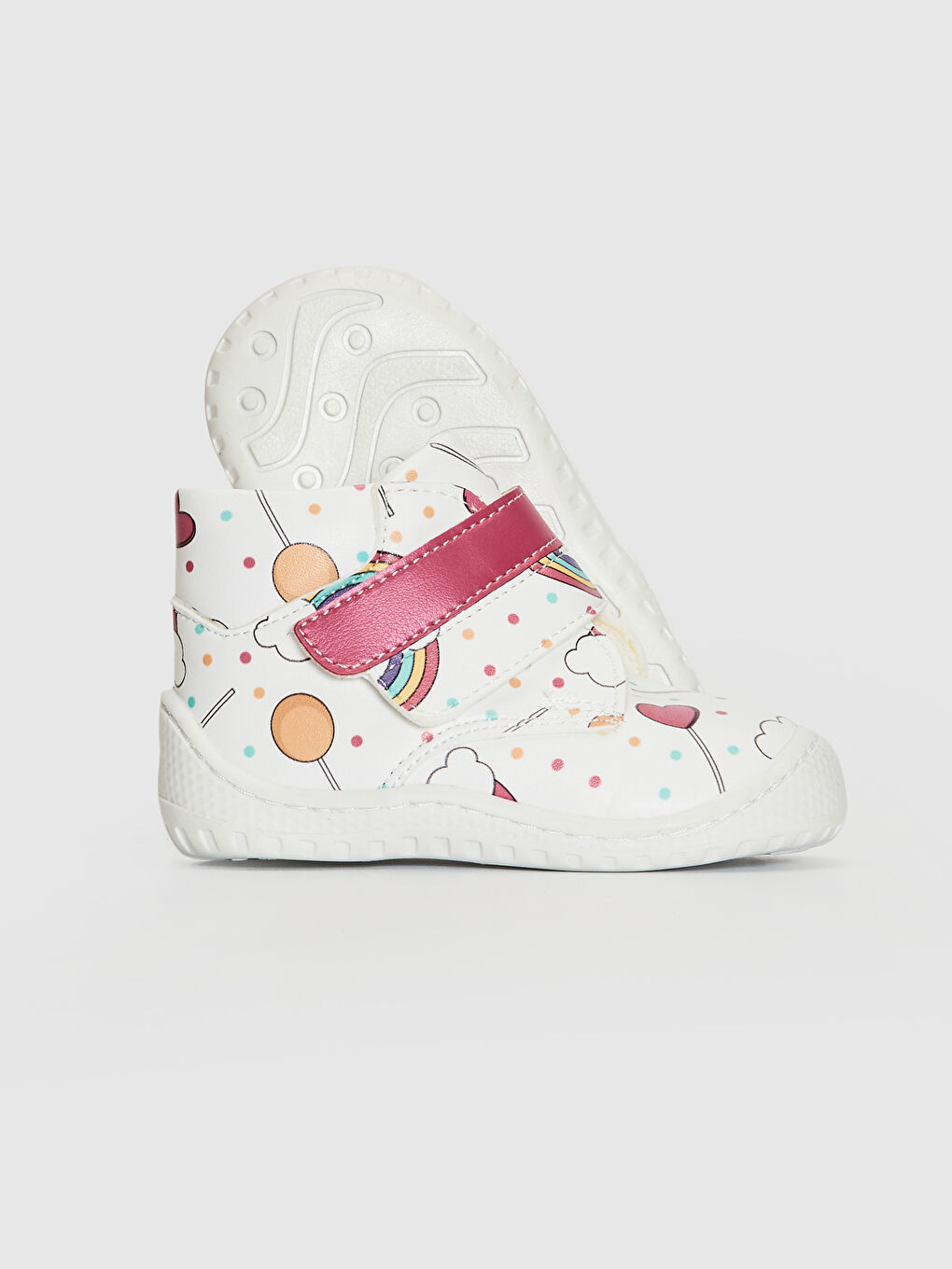 Beyaz Kız Bebek Anatomik Taban İlk Adım Ayakkabısı -3