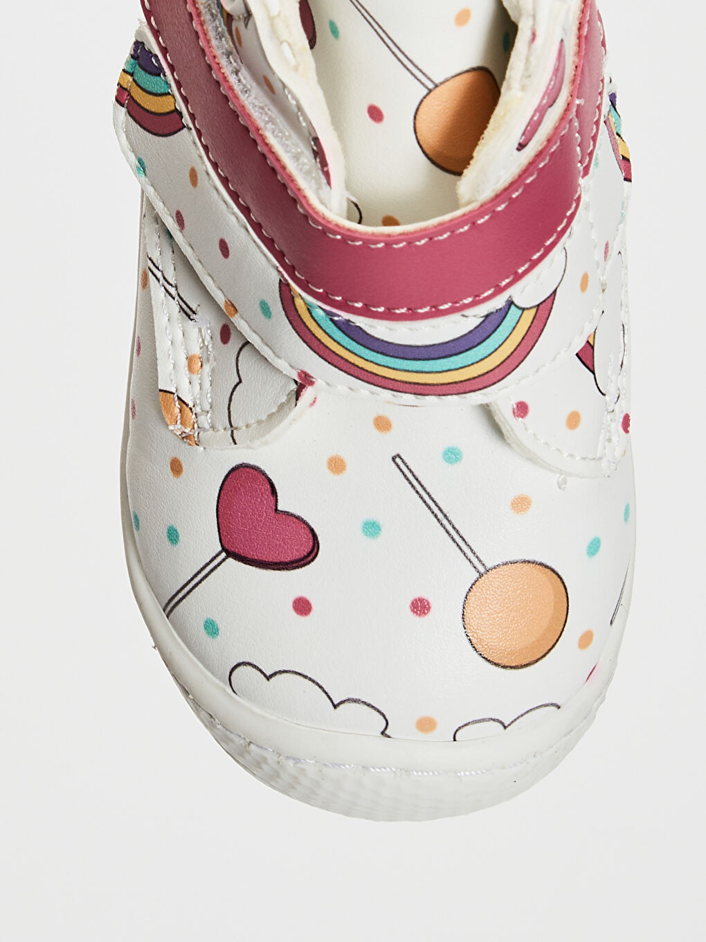 Beyaz Kız Bebek Anatomik Taban İlk Adım Ayakkabısı -4