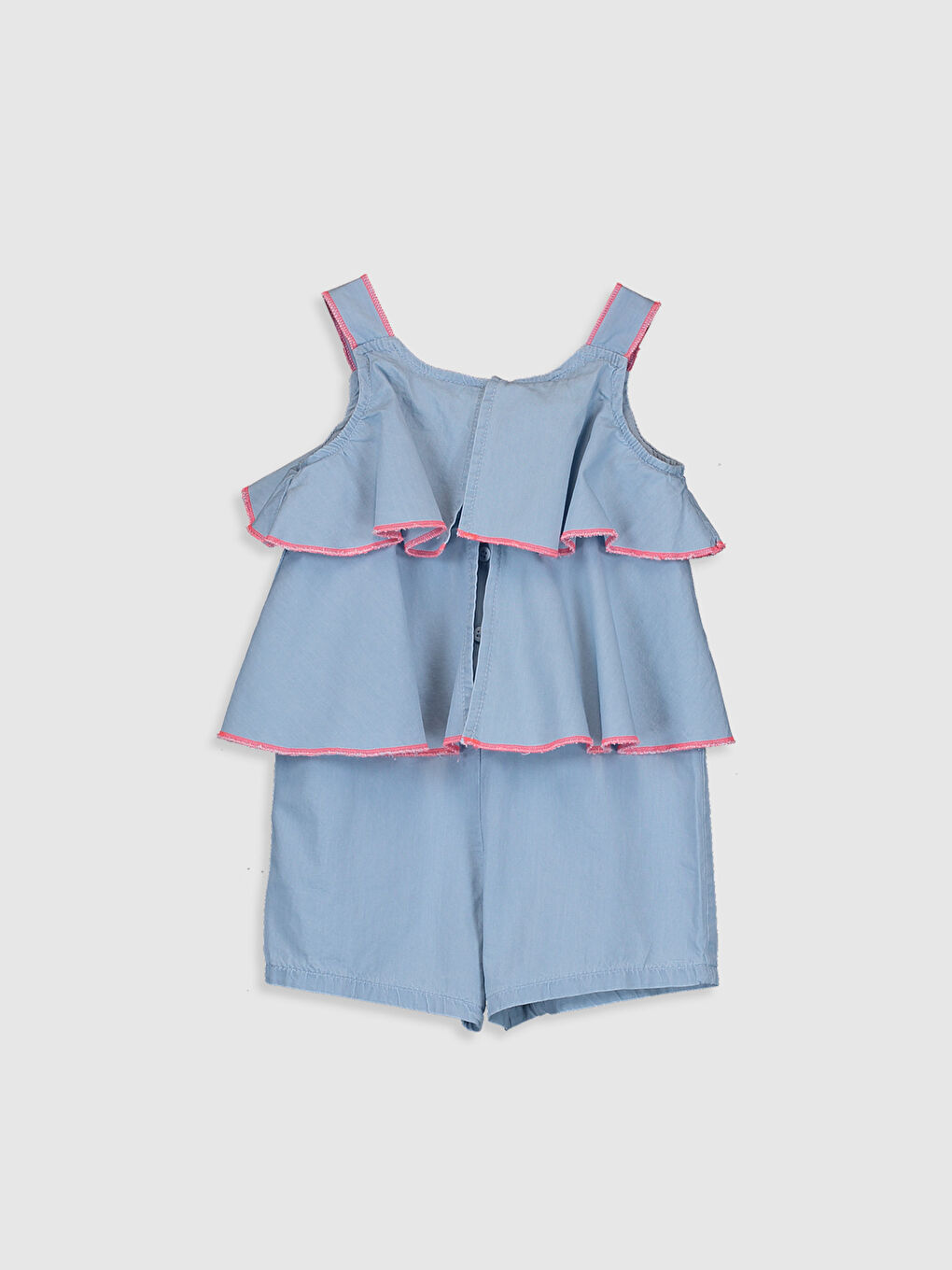 İndigo Kız Bebek Jean Şort Salopet-1