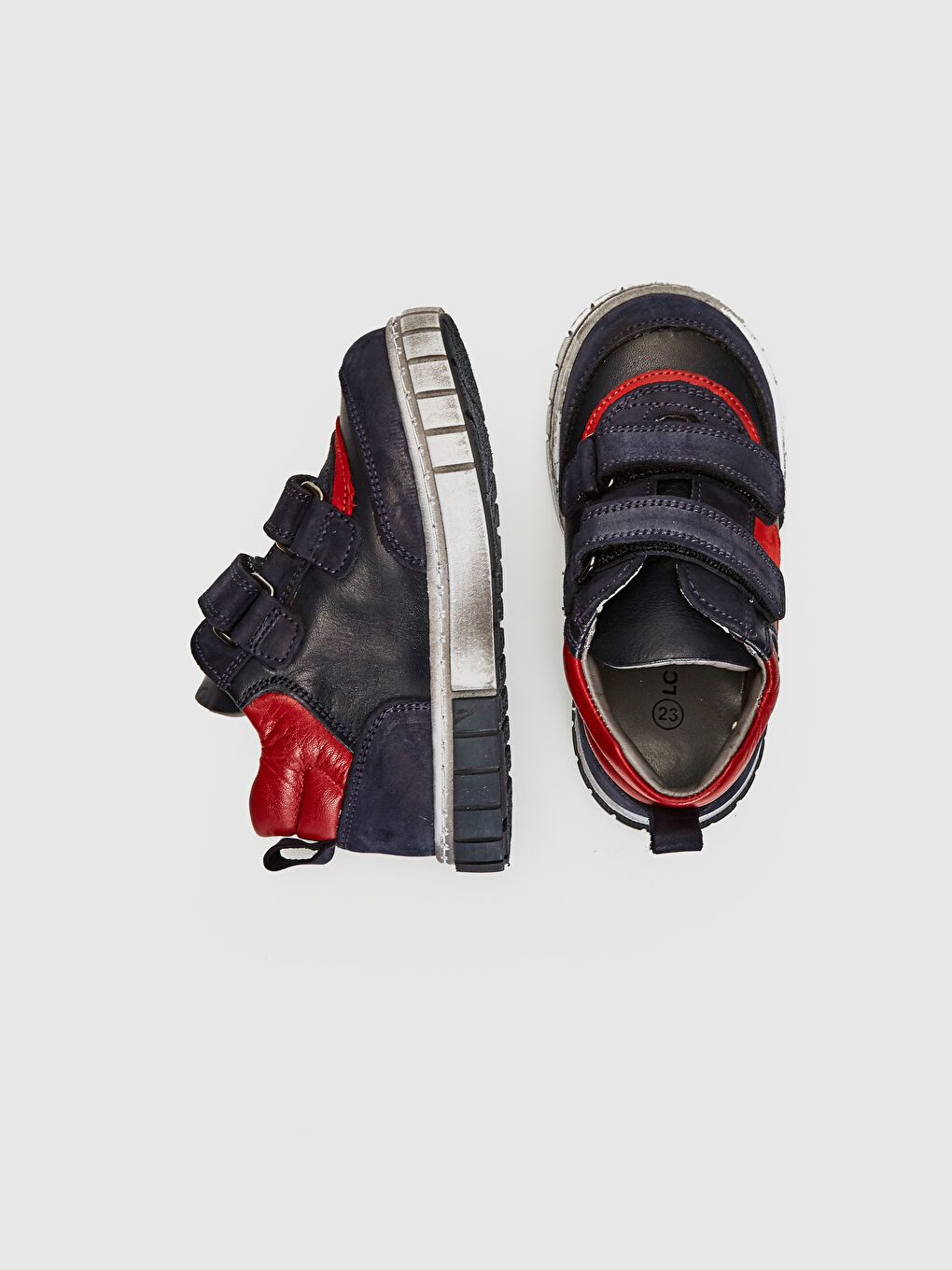 Lacivert Erkek Bebek Hakiki Deri Günlük Bilekli Ayakkabı-1