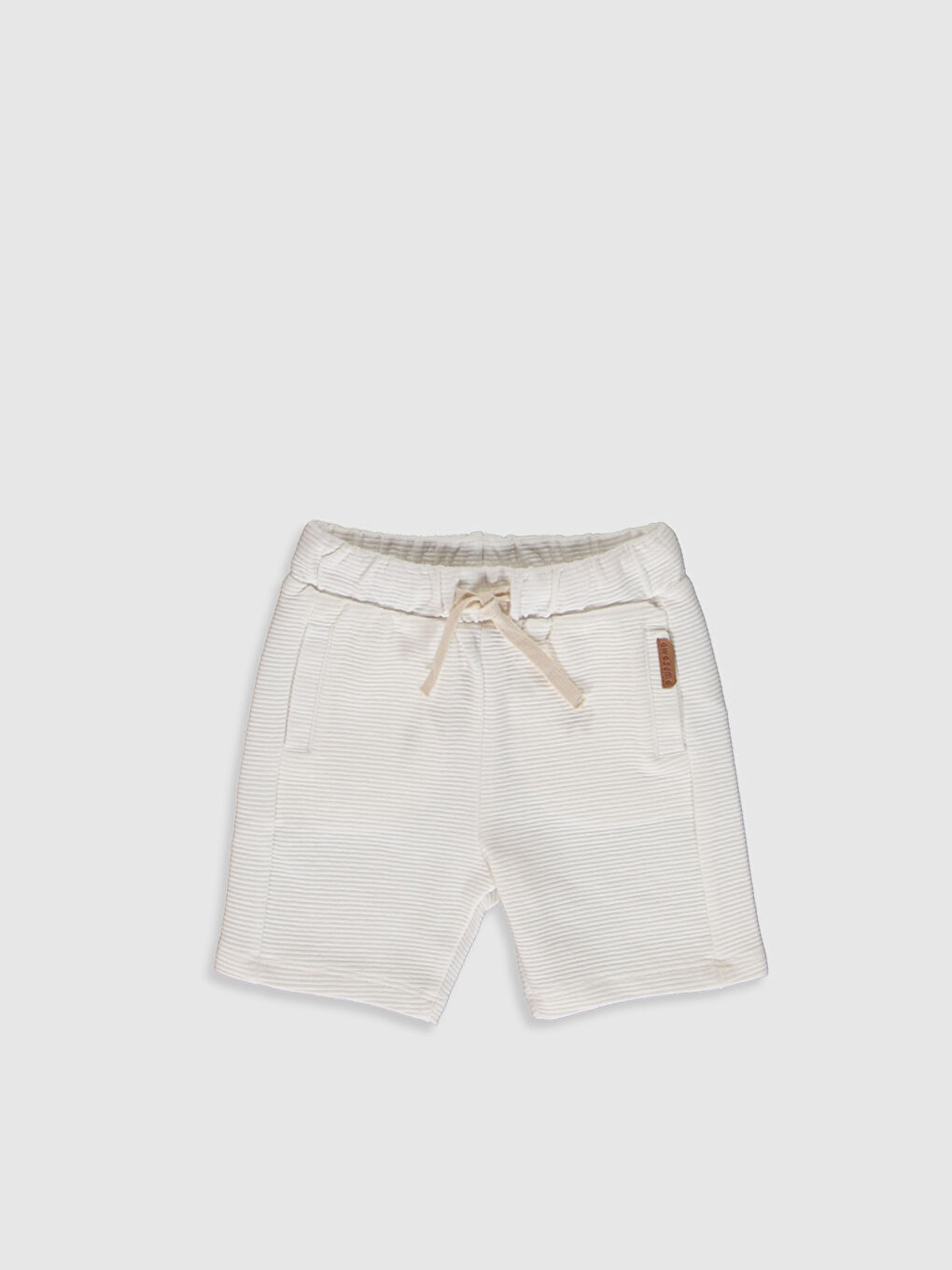 Ekru Standart Kalıp Erkek Bebek Şort