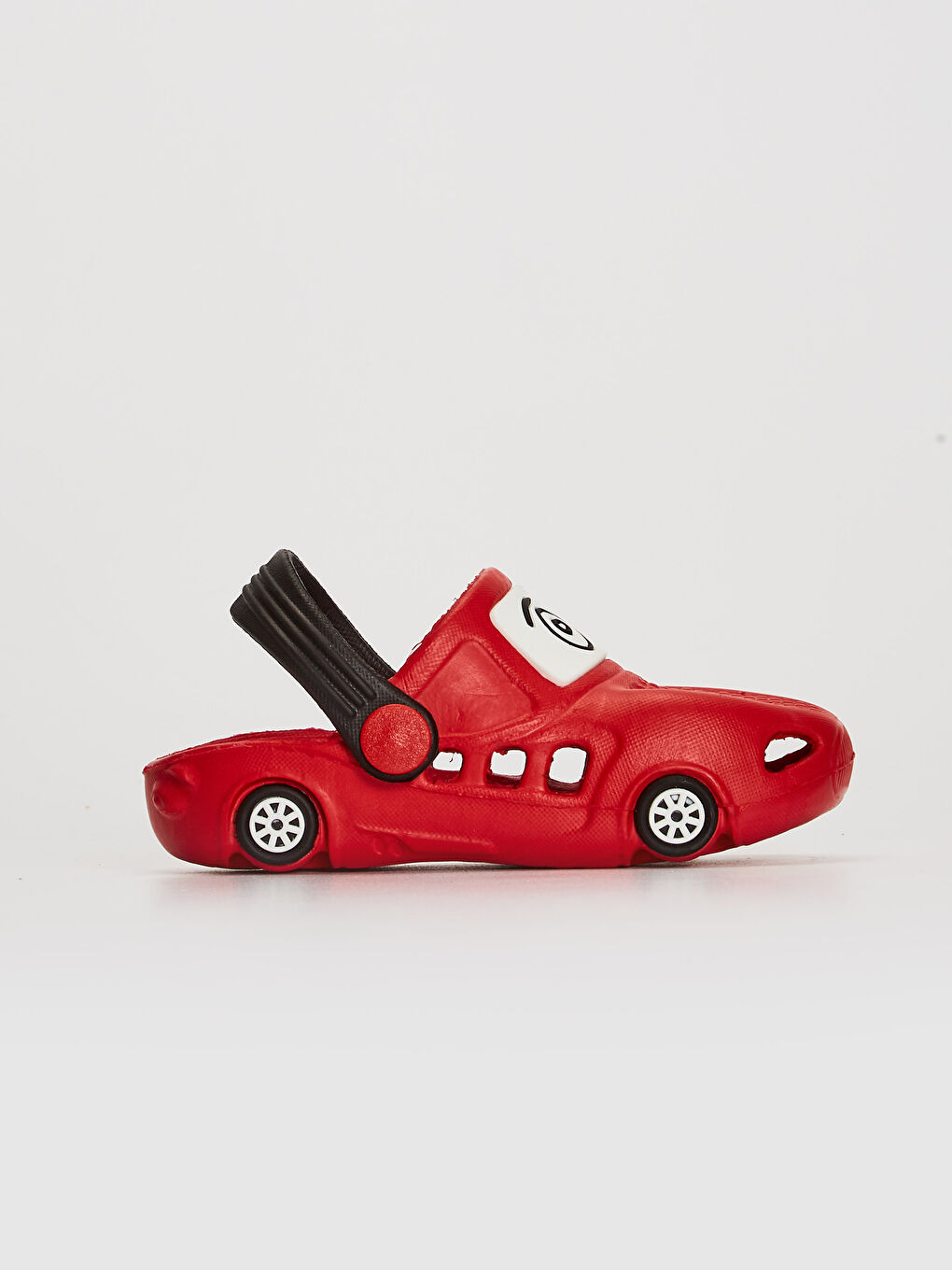 Kırmızı Erkek Bebek Araba Silüetli Plaj Sandaleti-1