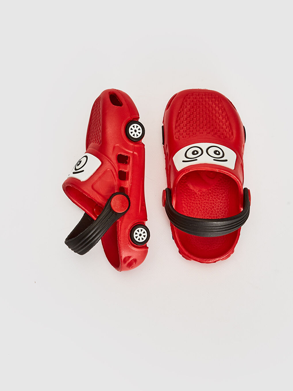 Kırmızı Erkek Bebek Araba Silüetli Plaj Sandaleti-2