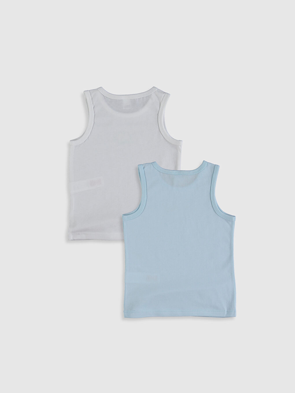 Crew Neck Sleeveless Cotton Baby Boy Undershirt 2 Pieces-1