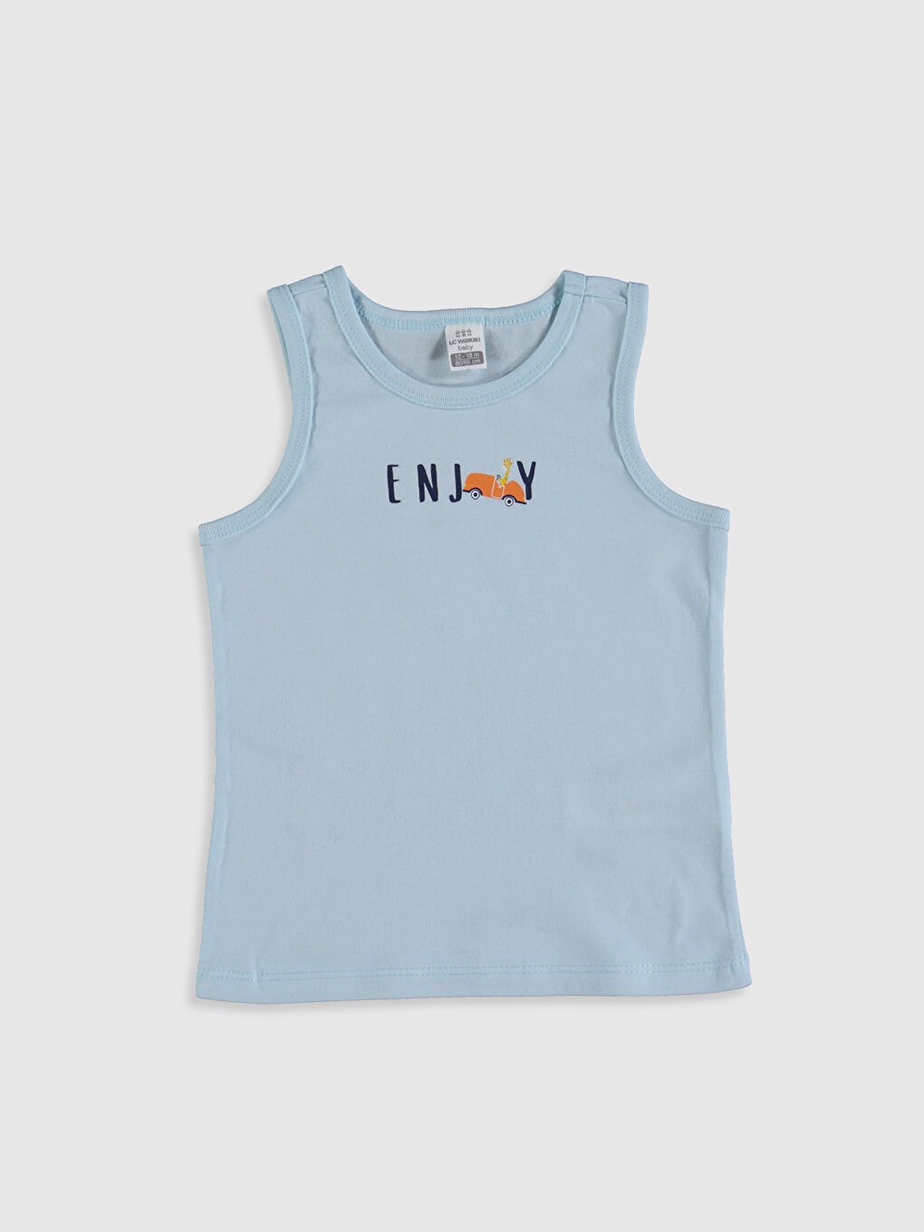 Crew Neck Sleeveless Cotton Baby Boy Undershirt 2 Pieces-2