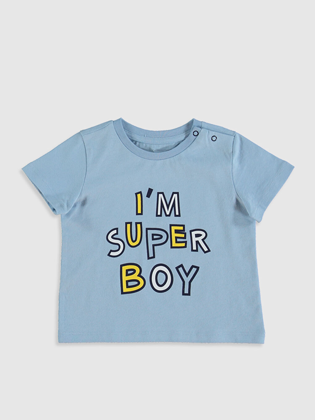 Mavi Bisiklet Yaka Kısa Kollu Baskılı Erkek Bebek Pijama Takım-2