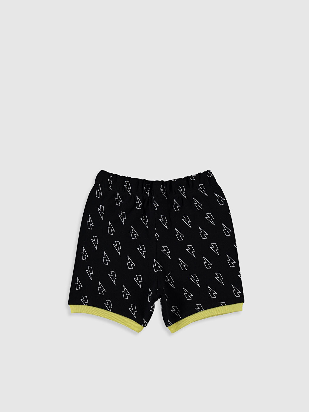 Siyah Bisiklet Yaka Kısa Kollu Baskılı Erkek Bebek Pijama Takım-3