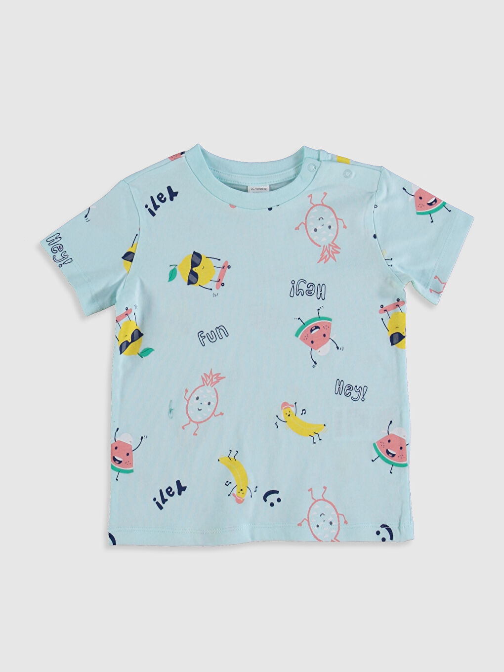 Yeşil Erkek Bebek Baskılı Pamuklu Tişört 2'li-3