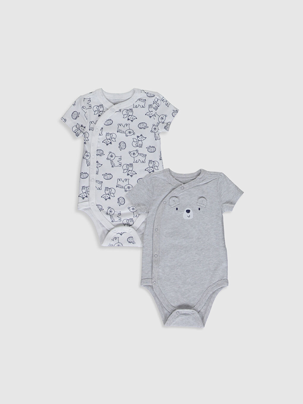 Short Sleeved Baby Boy Press Stud Press Stud Body