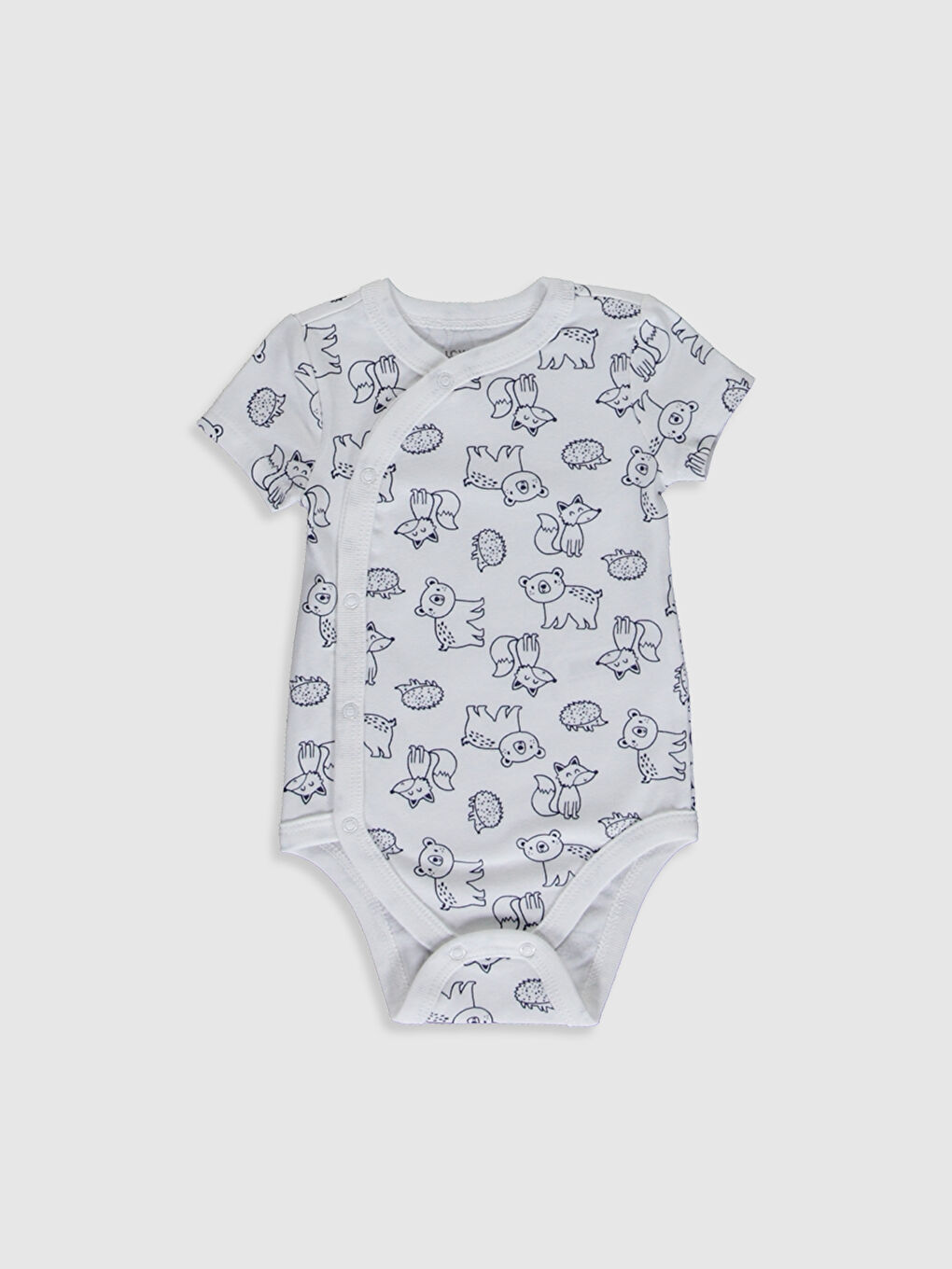 Short Sleeved Baby Boy Press Stud Press Stud Body-3