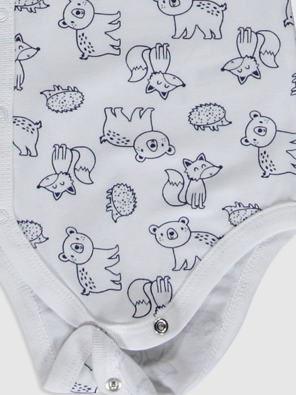 Short Sleeved Baby Boy Press Stud Press Stud Body-5