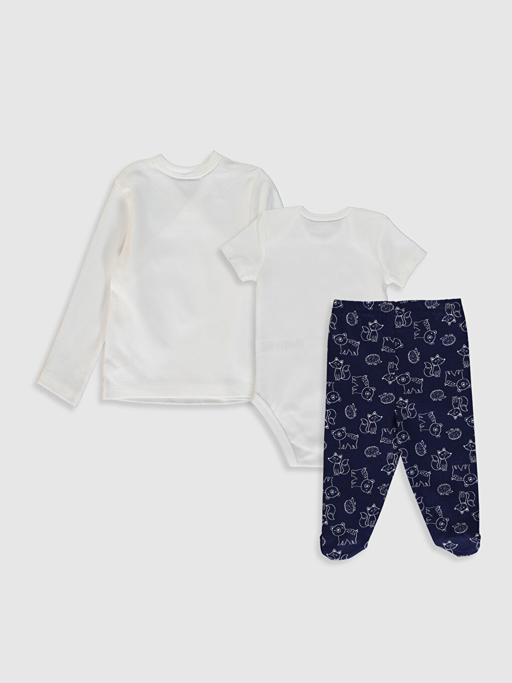 Beyaz Erkek Bebek Hastane Çıkış Seti-1