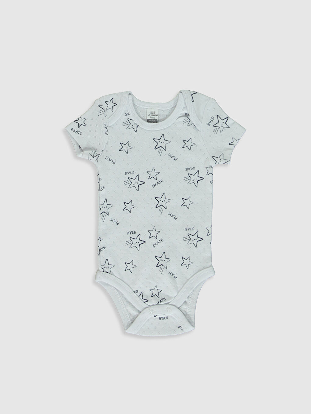 Short Sleeved Baby Boy Press Stud Press Stud Body-3