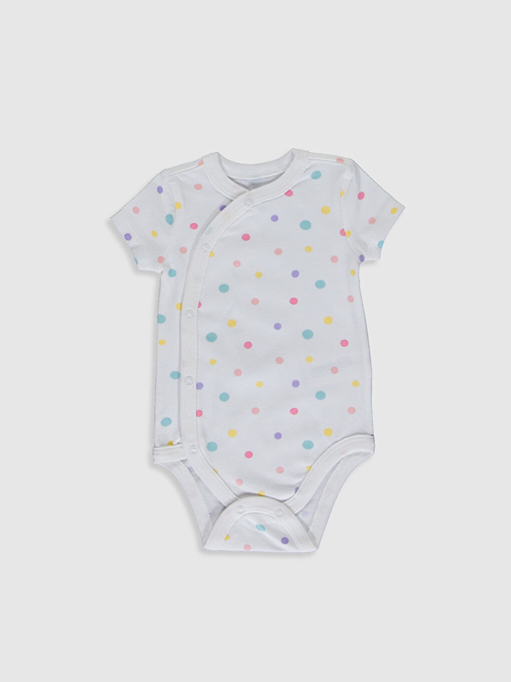 Short Sleeved Baby Girl Press Stud Press Stud Body-3