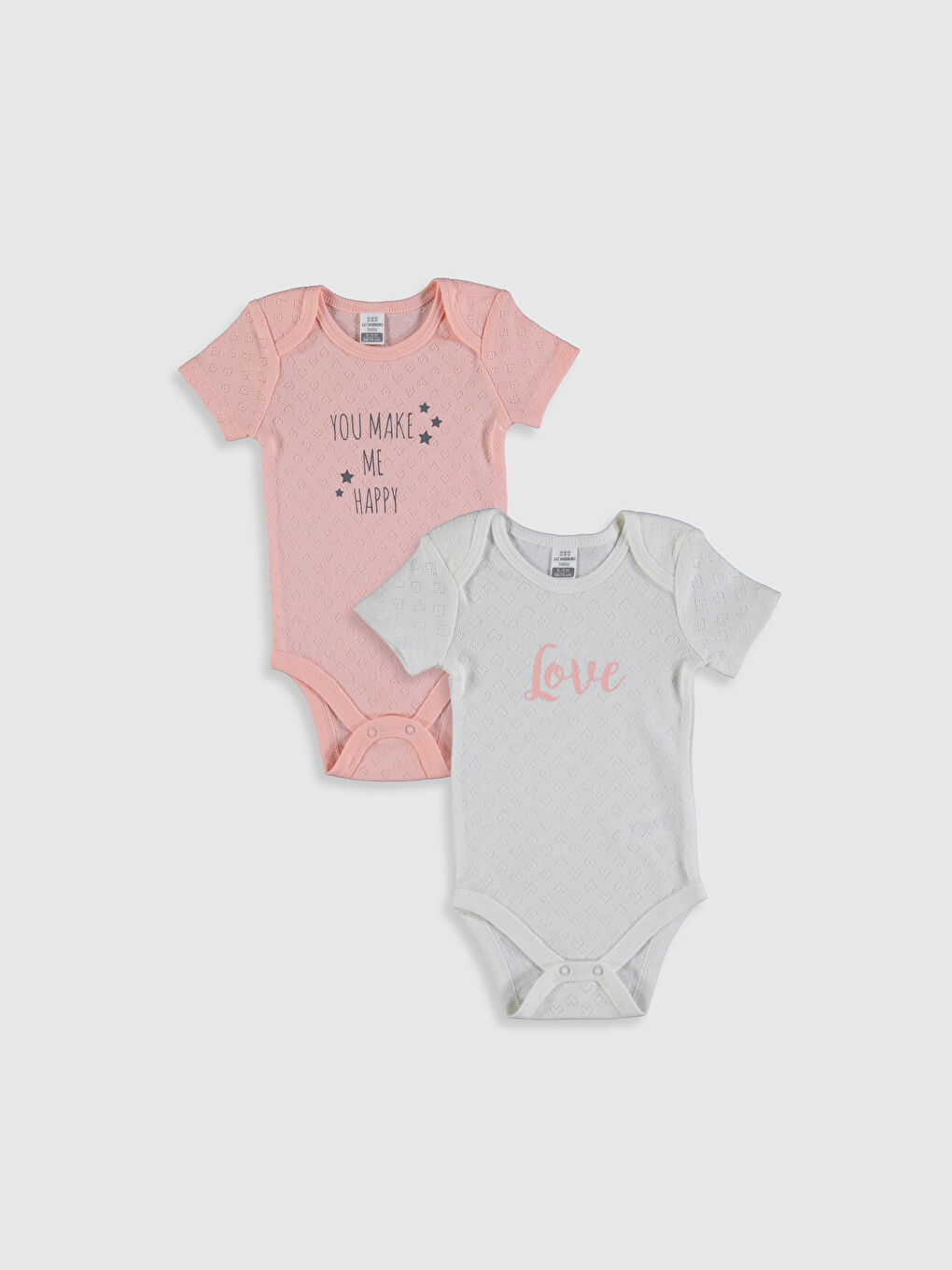 Short Sleeved Baby Girl Press Stud Press Stud Body