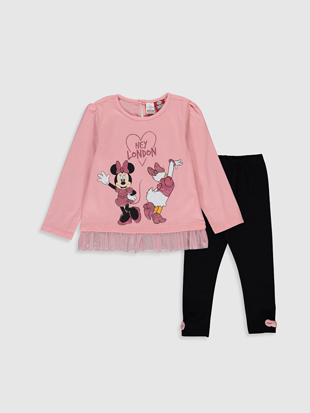 Pembe Kız Bebek Disney Baskılı Takım 2'li