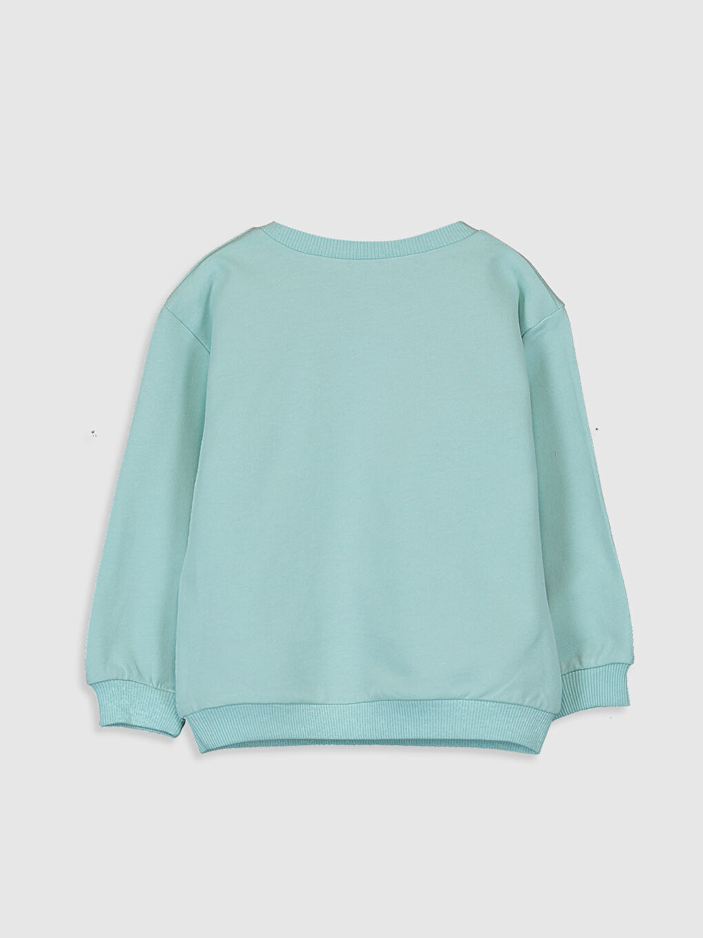 Turkuaz Bisiklet Yaka Uzun Kollu Kız Bebek Sweatshirt-2