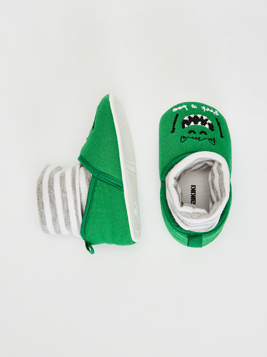 LCW STEPS Chaussures de maison pour bébé garçon avant la marche avec détails brodés et doublure en coton -0SJ706Z1-CS4