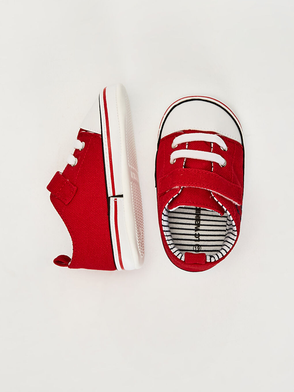 Kırmızı Erkek Bebek Cırt Cırtlı Yürüme Öncesi Ayakkabı-1