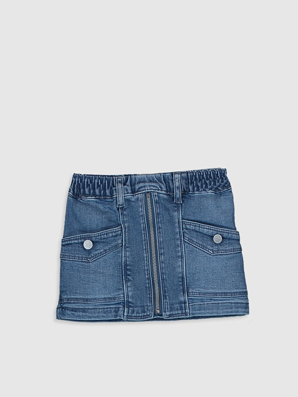Orta İndigo Rodeo Etek
