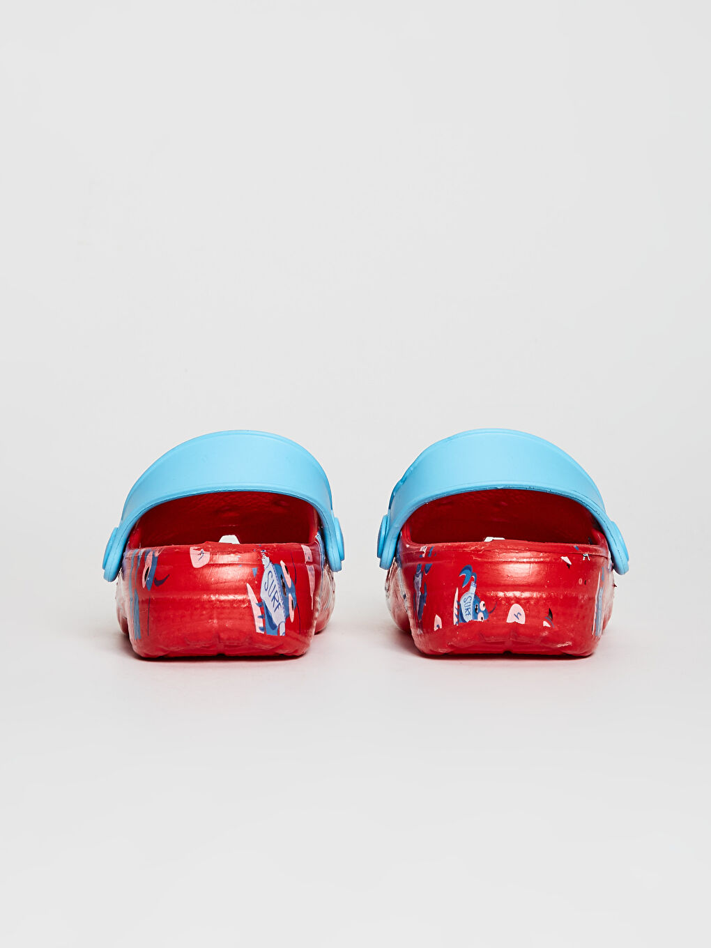 Kırmızı Erkek Bebek Baskılı Plaj Sandaleti-3