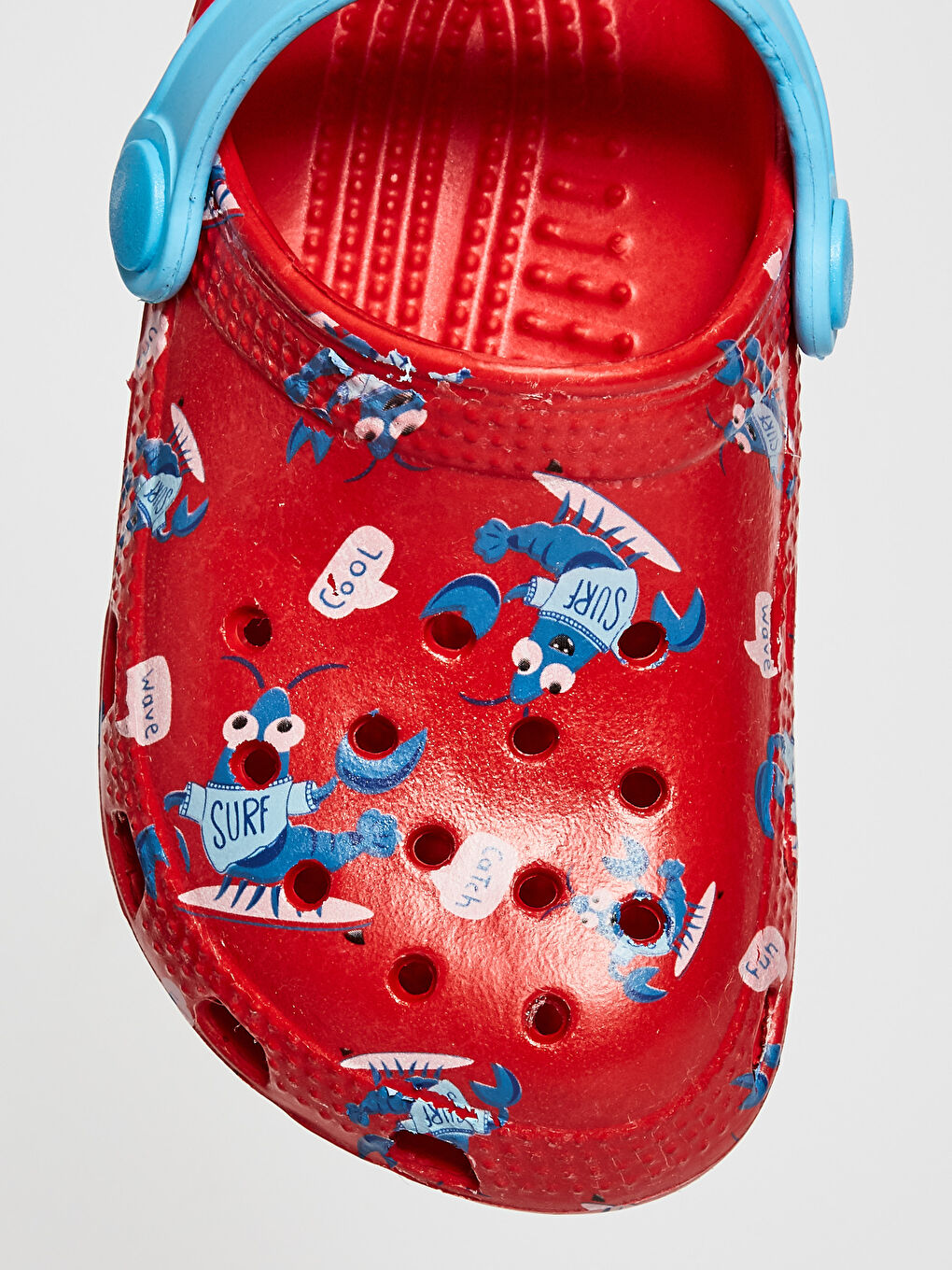 Kırmızı Erkek Bebek Baskılı Plaj Sandaleti-4