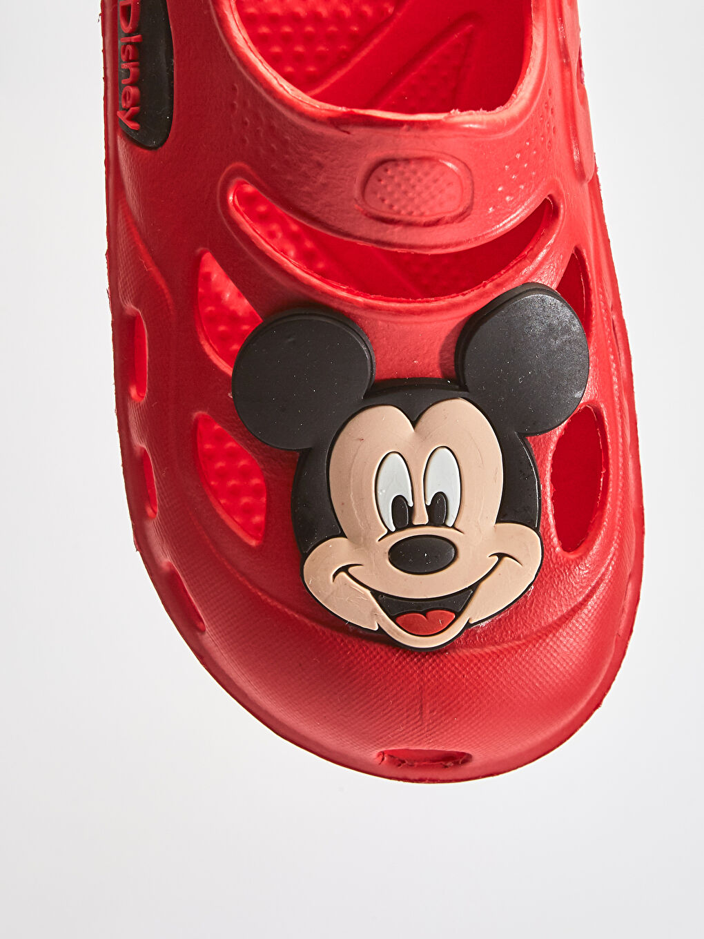 Kırmızı Erkek Bebek Mickey Mouse Lisanslı Patchli Plaj Sandaleti-4