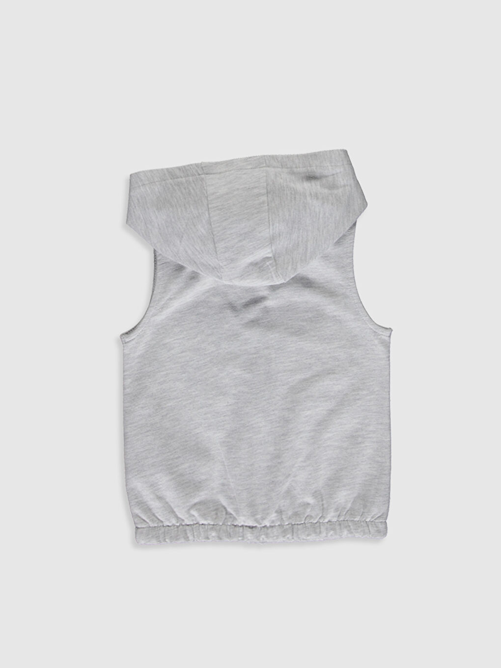 Gri Kapüşonlu Kız Bebek Yelek-1