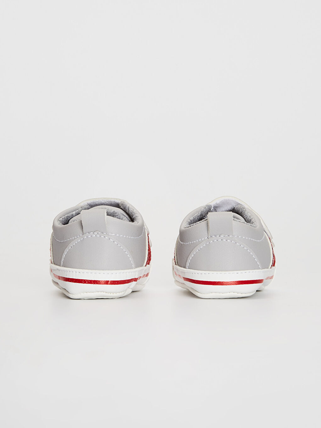 Gri Erkek Bebek Cırt Cırtlı Yürüme Öncesi Ayakkabı-3