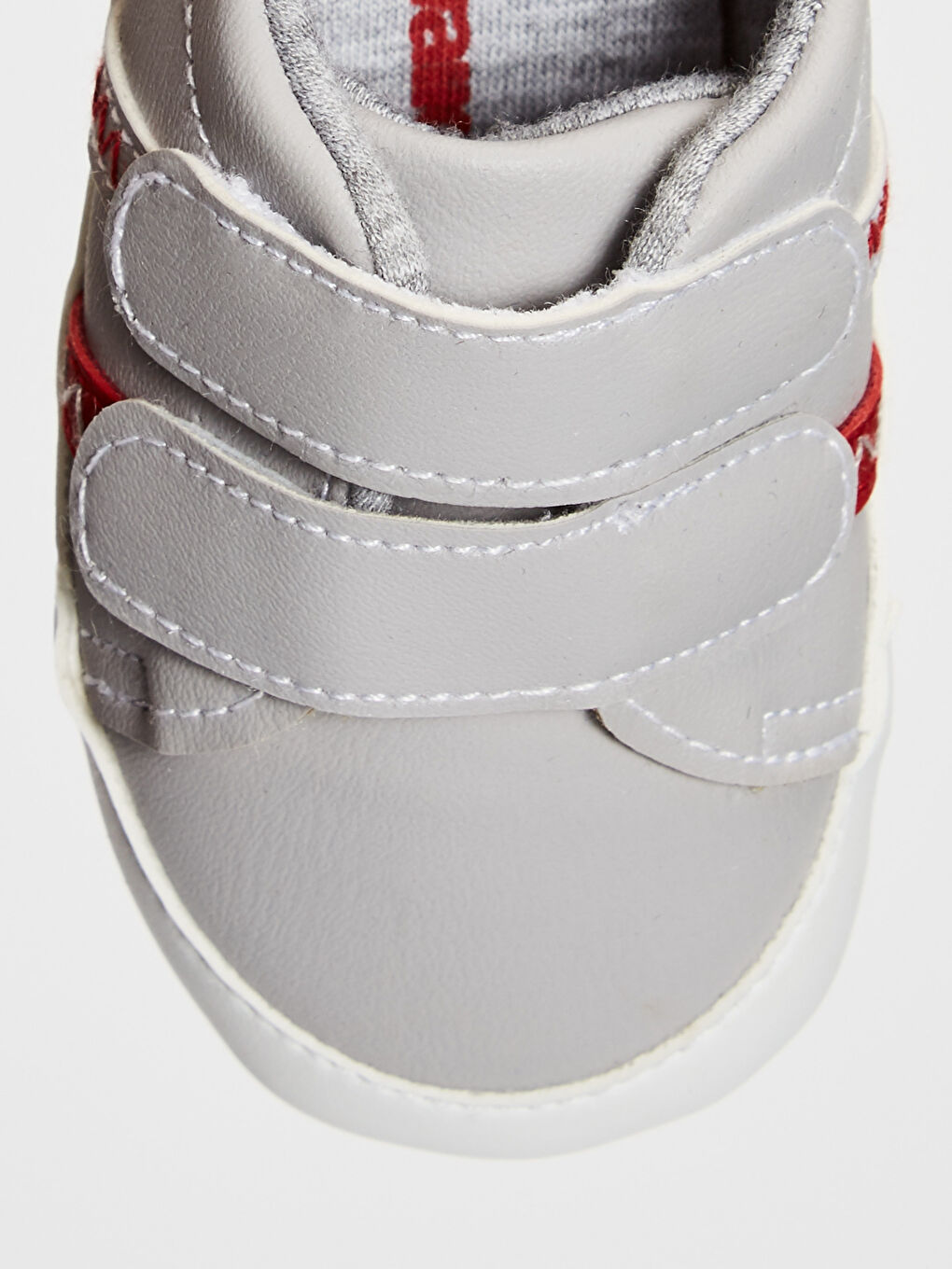 Gri Erkek Bebek Cırt Cırtlı Yürüme Öncesi Ayakkabı-4