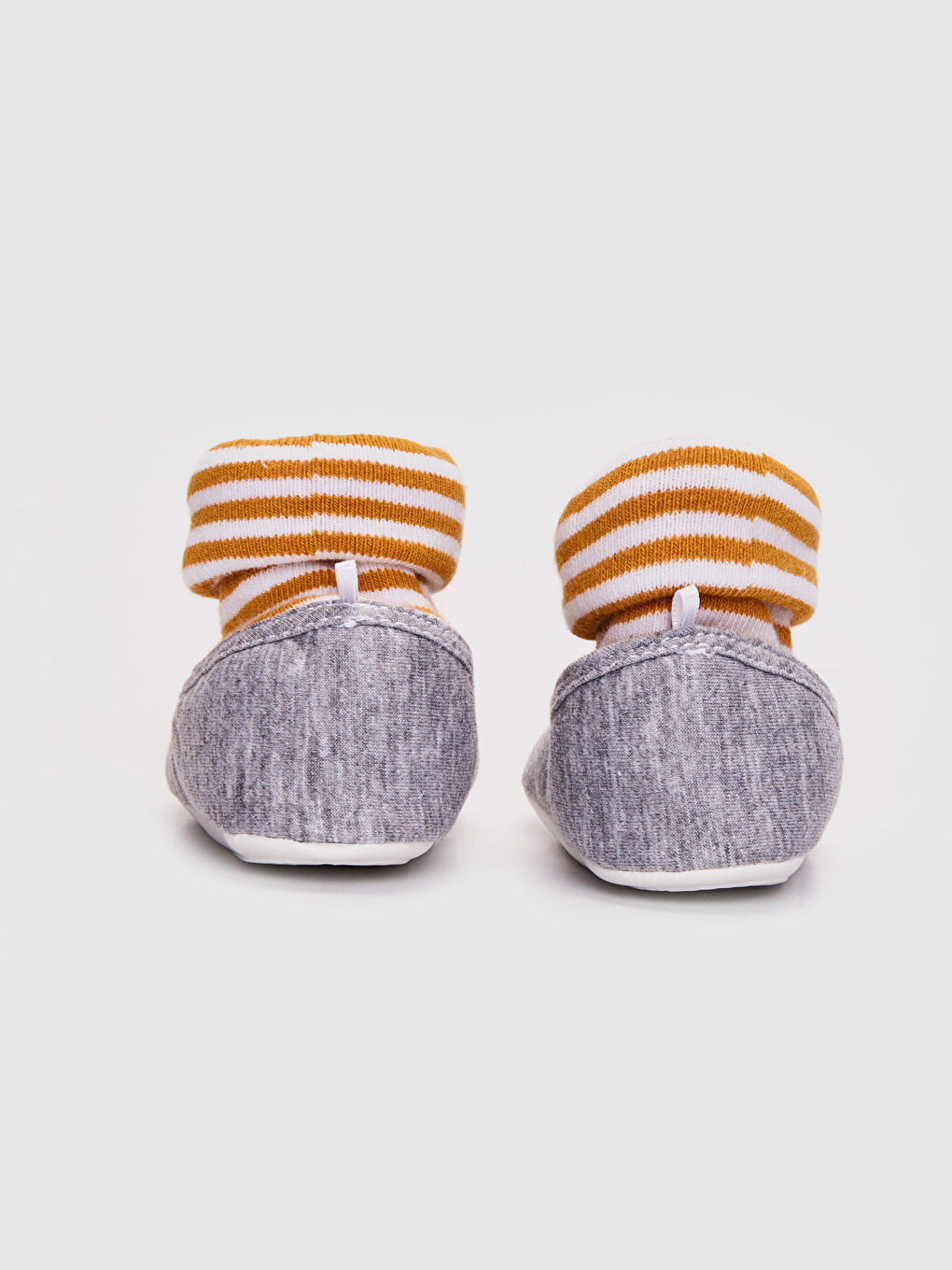 Gri Erkek Bebek Mickey Mouse Lisanslı Çoraplı Ev Ayakkabısı-3