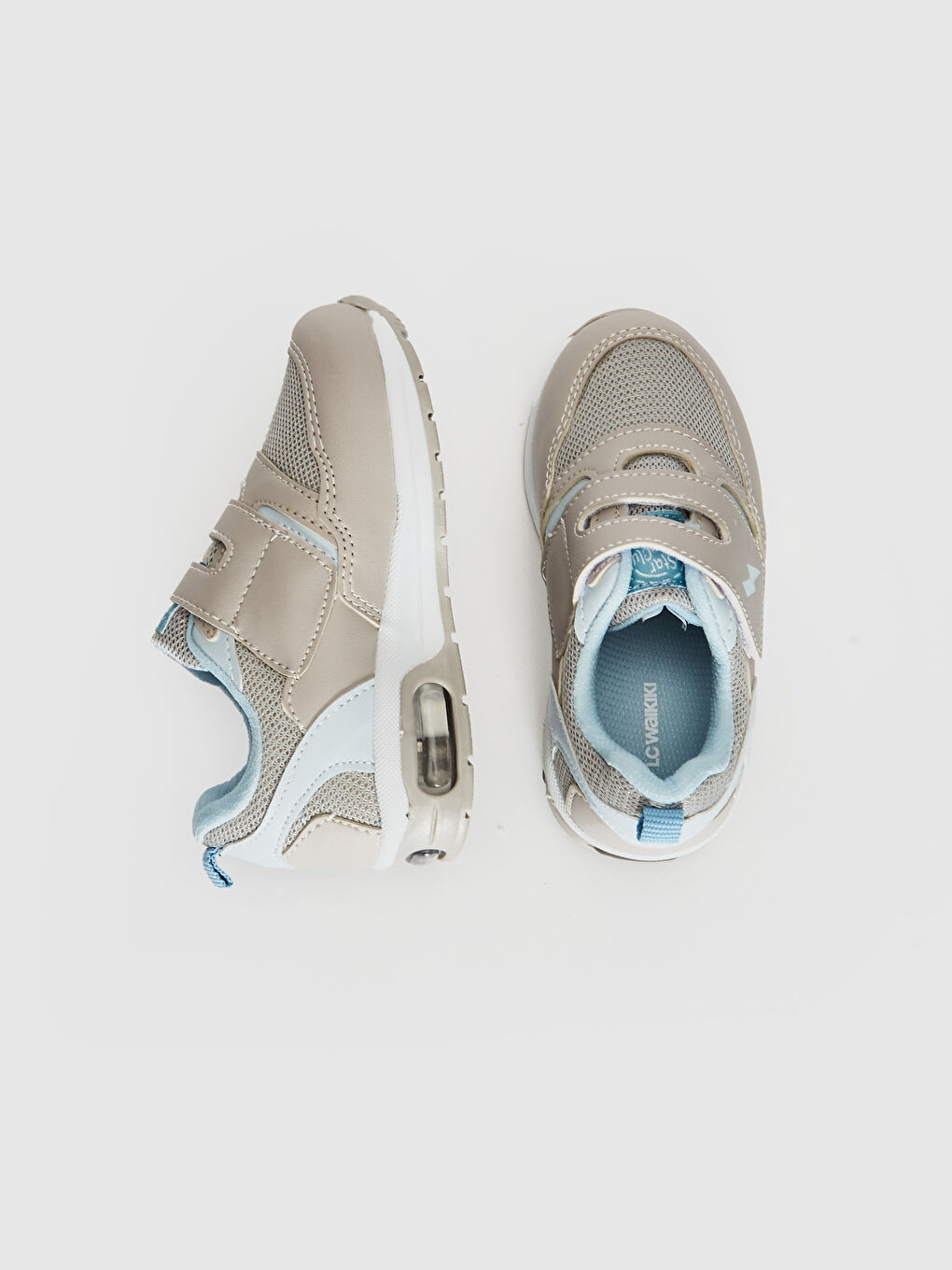 Beyaz Erkek Bebek Işıklı Air Taban Cırt Cırtlı  Günlük Ayakkabı-2