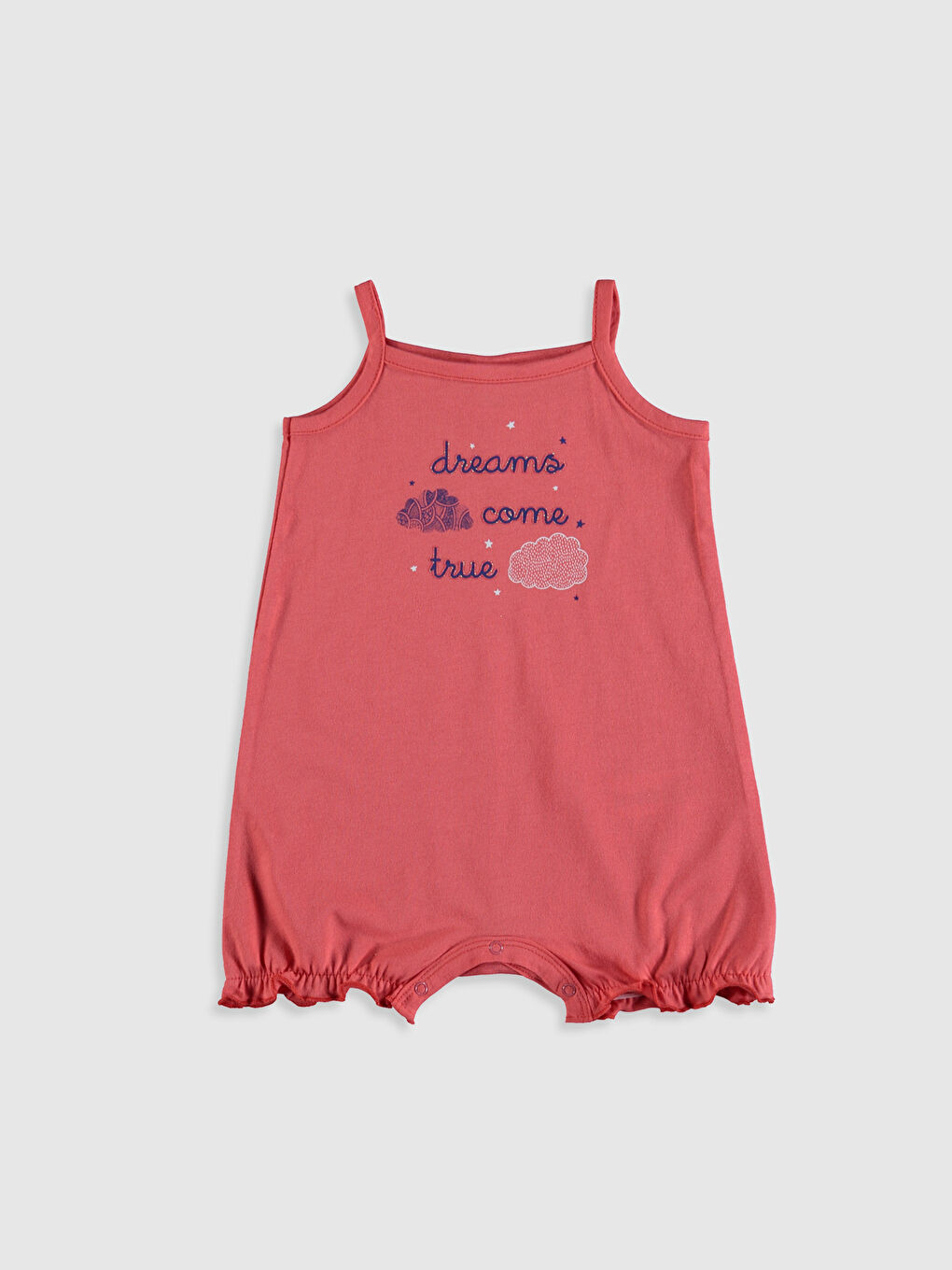 Mercan Kız Bebek Baskılı Pamuklu Tulum 2'li-8