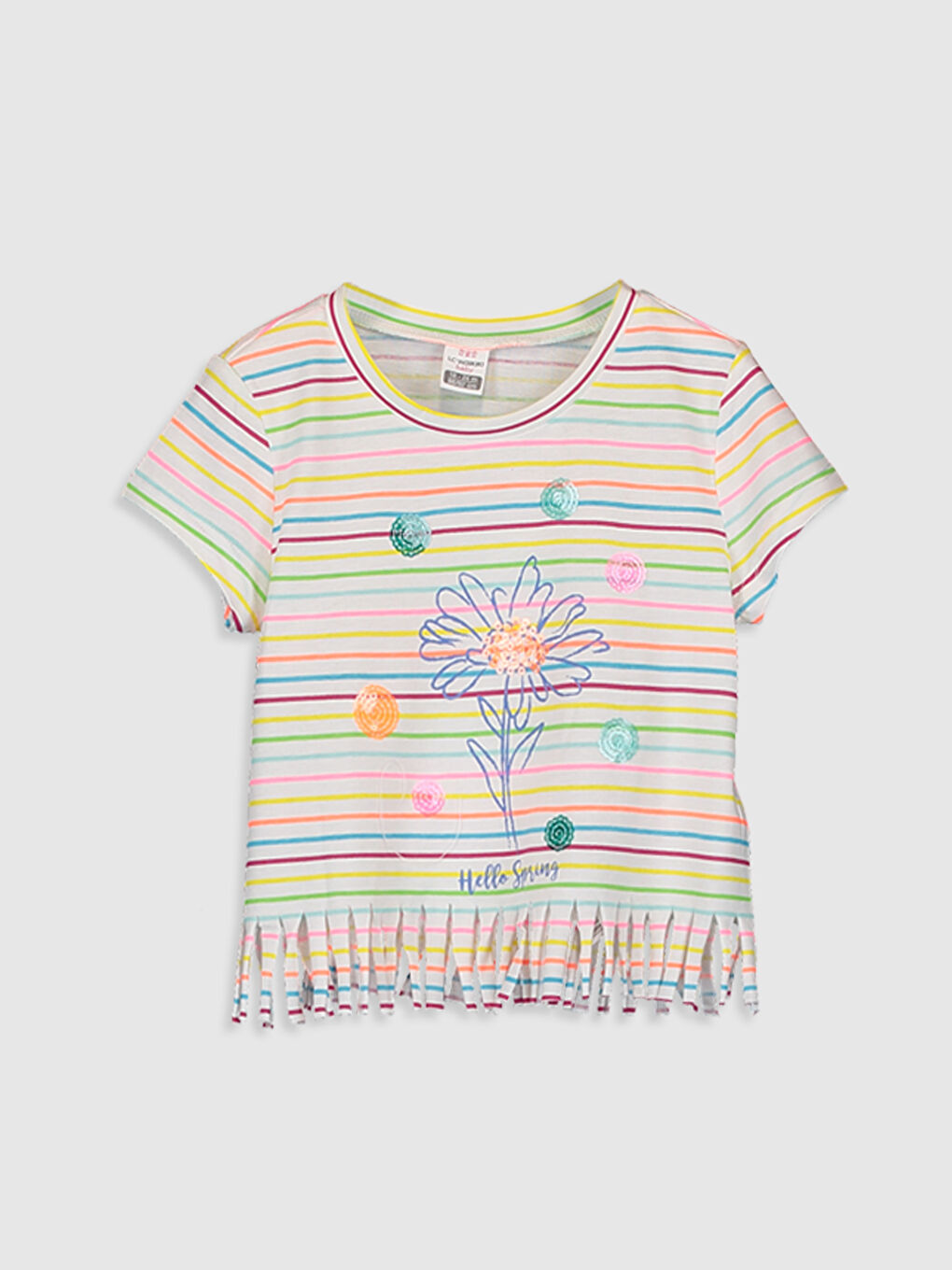 Crew Neck Short Sleeve Baby Girls' T-Shirt