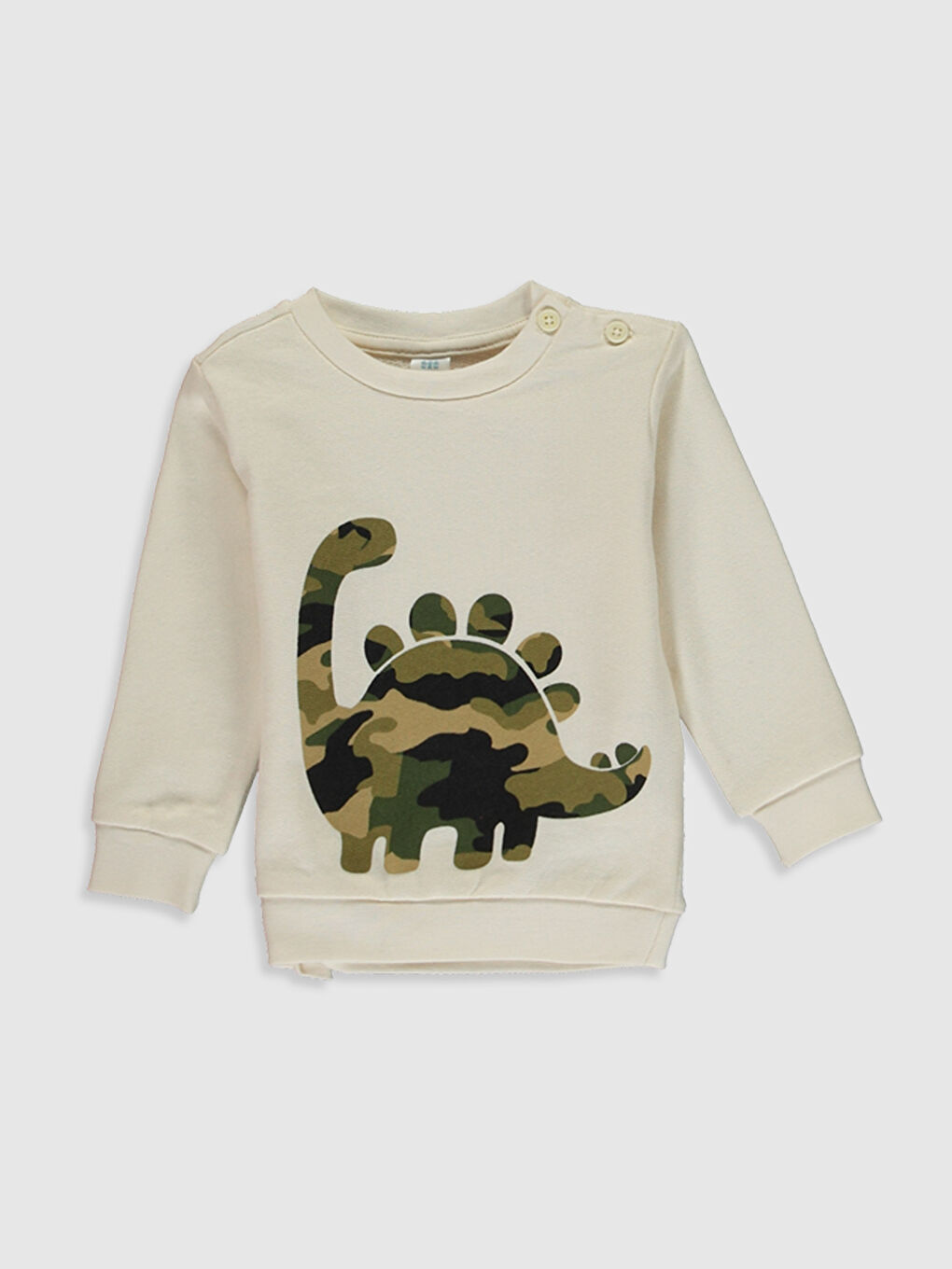 Ekru Uzun Kollu Erkek Bebek Takım-2