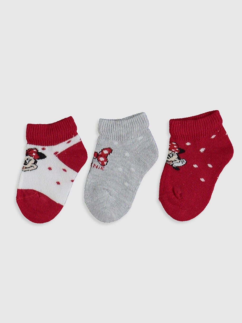 Beyaz Baskılı Patik Çorap-3