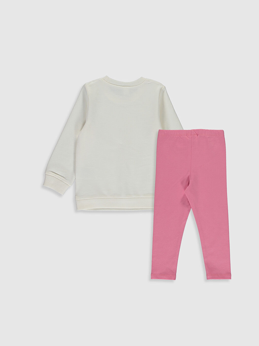 Ekru Uzun Kollu Kız Bebek Takım-1