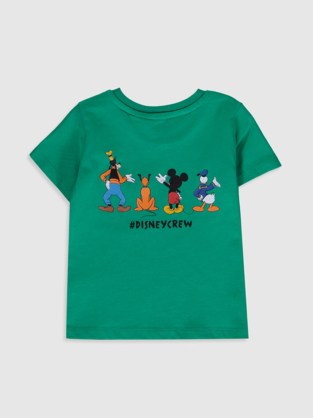 Yeşil Bisiklet Yaka Kısa Kollu Erkek Bebek Tişört-1