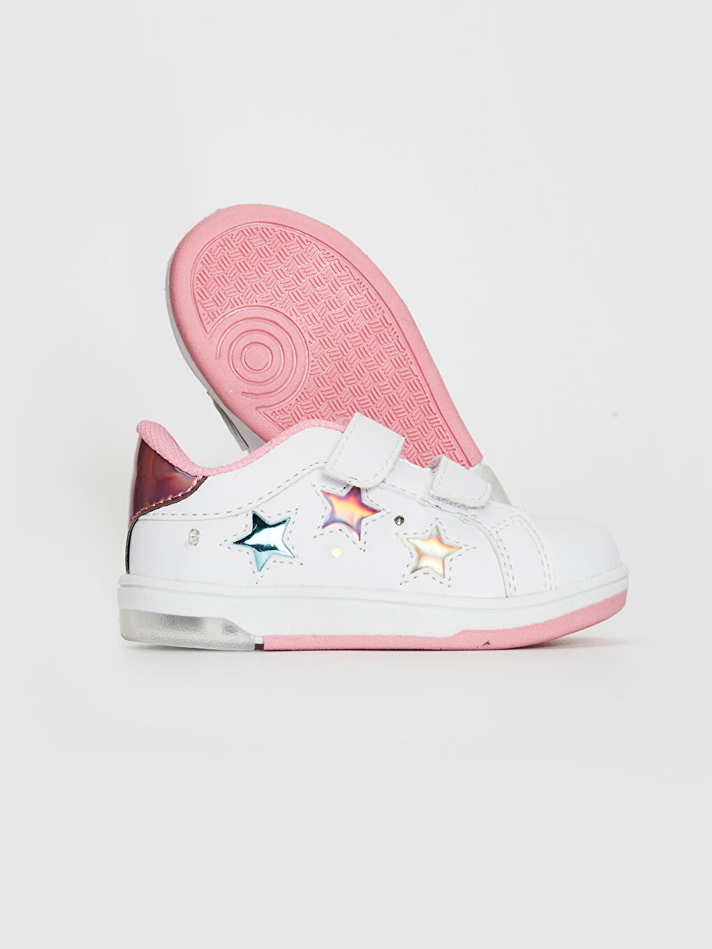 Beyaz Kız Bebek Işıklı Spor Ayakkabı-3